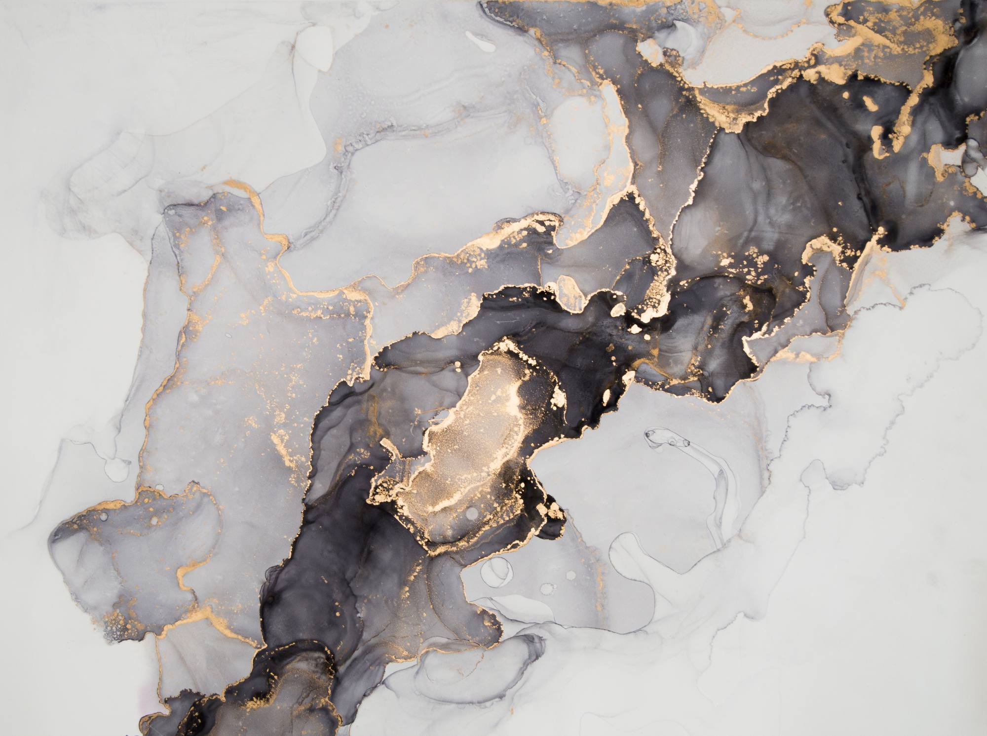 Mural Gold Grain 2 Wallpaper and Wall Murals South Africa Mural Gold Grain, abstract marbled veining in charcoal, grey and gold mural - WallpaperOnline