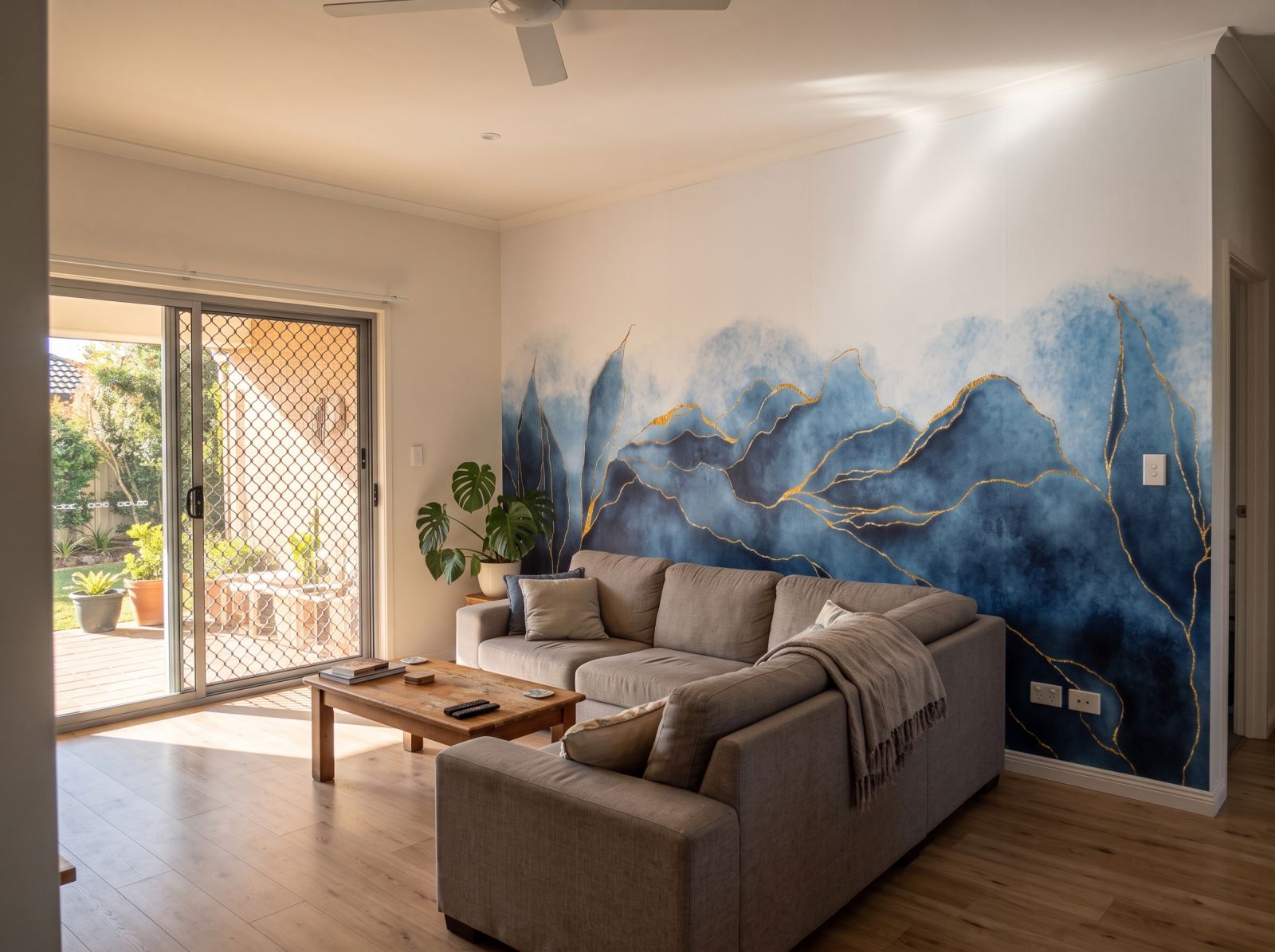 Mural Rolling Dreams 1 Wallpaper and Wall Murals South Africa Mural Rolling Dreams shown in a living room