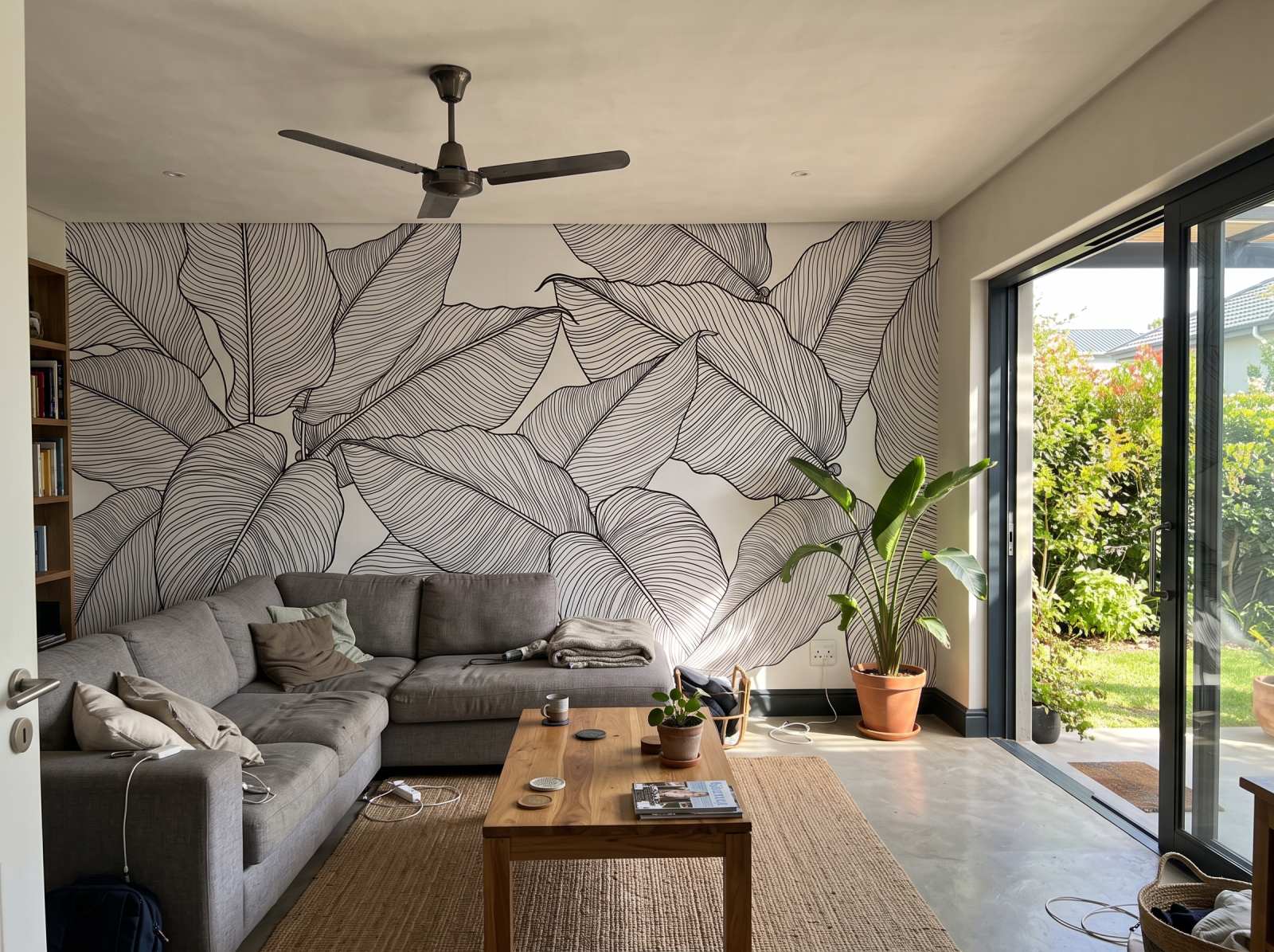 Mural Ink veins on white 1 Wallpaper and Wall Murals South Africa Mural Ink veins on white shown in a living room