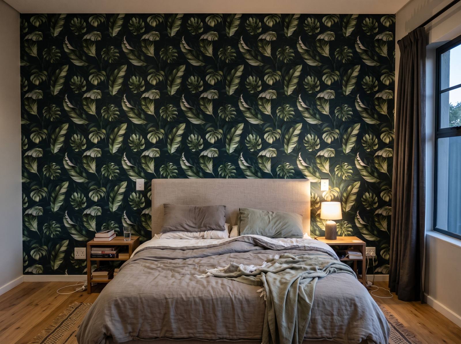 Deep Botanics Wallpaper 3 Wallpaper and Wall Murals South Africa Deep Botanics Wallpaper shown in a bedroom
