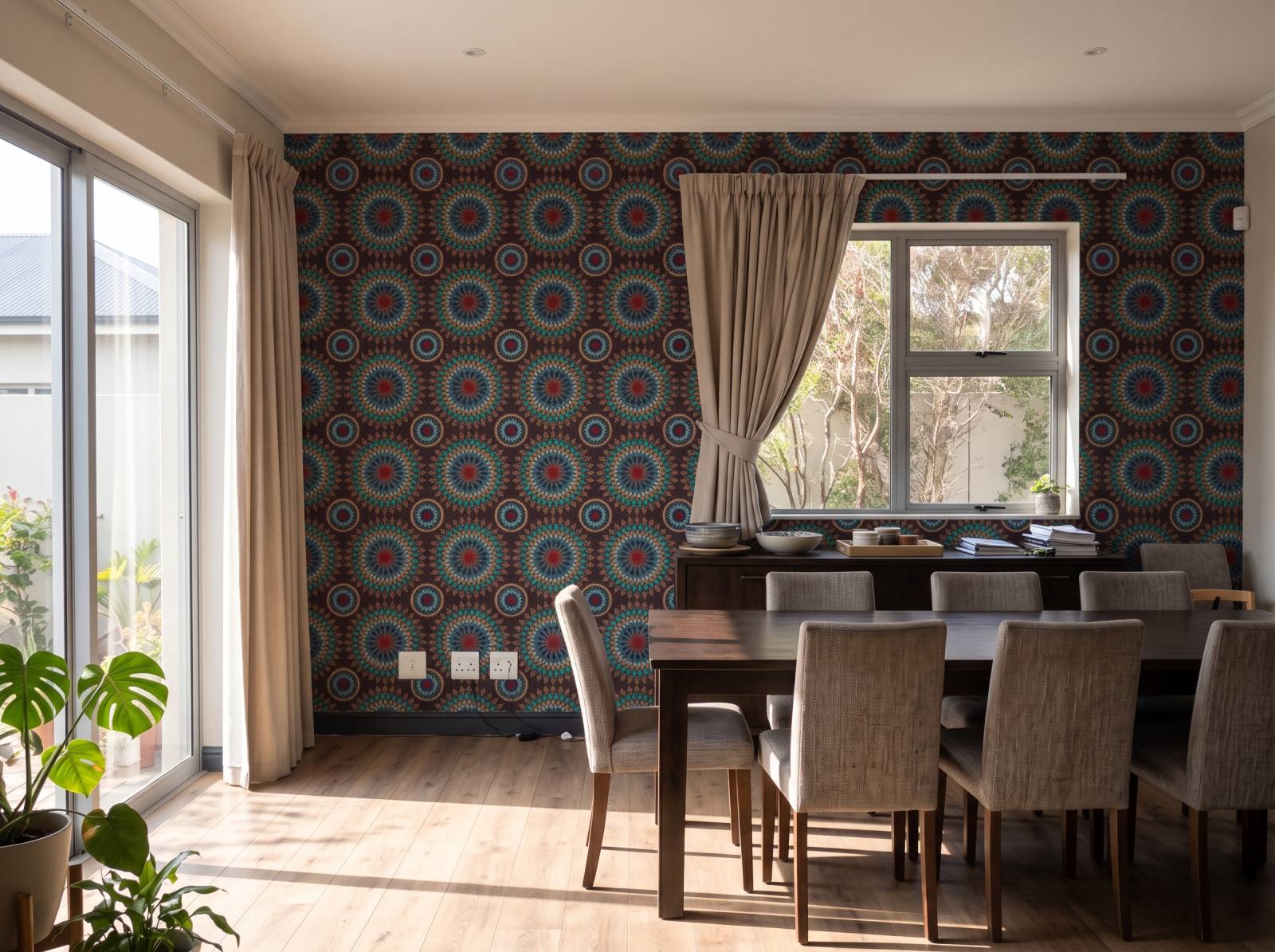 Mombela Wallpaper 3 Wallpaper and Wall Murals South Africa Mombela Wallpaper shown in a dining room