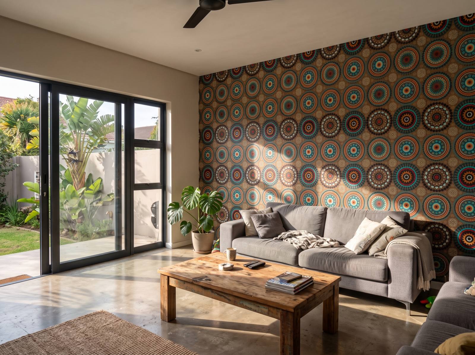 Cairo Wallpaper 1 Wallpaper and Wall Murals South Africa Cairo Wallpaper shown in a living room