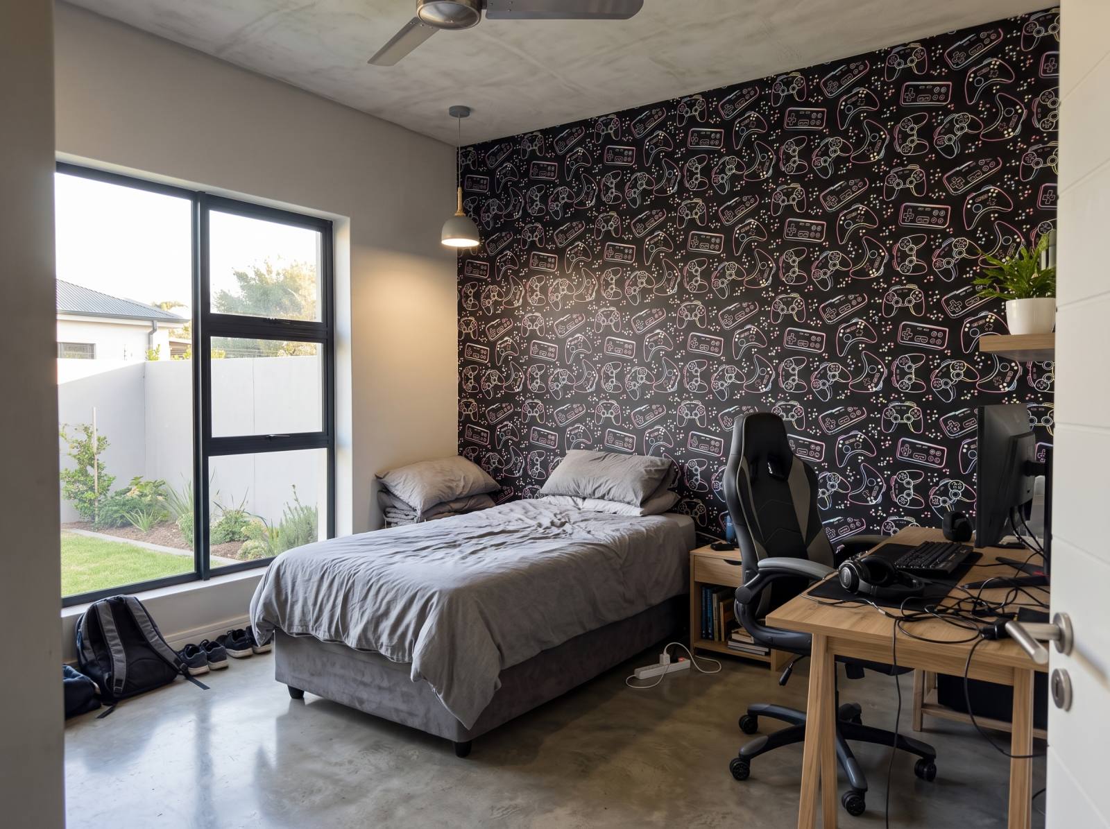 Gamer Girl Wallpaper 1 Wallpaper and Wall Murals South Africa Gamer Girl Wallpaper shown in a bedroom