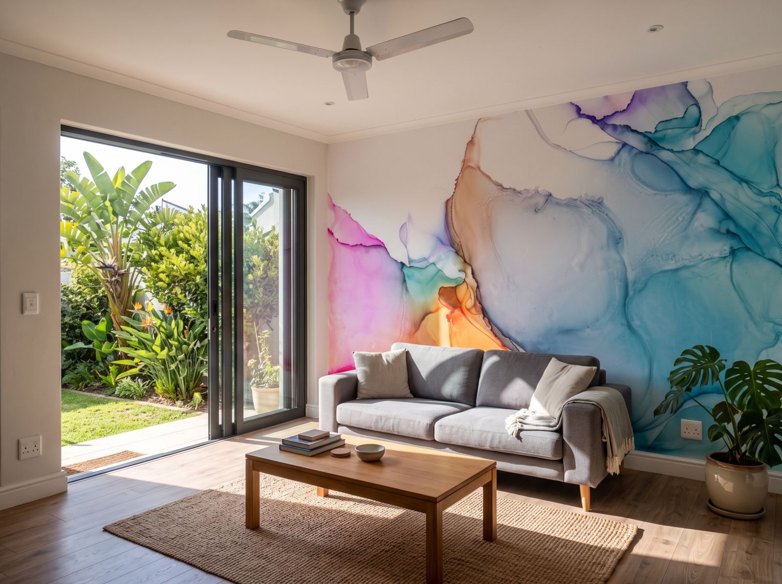 Mural Colour ink 1 Wallpaper and Wall Murals South Africa Mural Colour ink shown in a living room