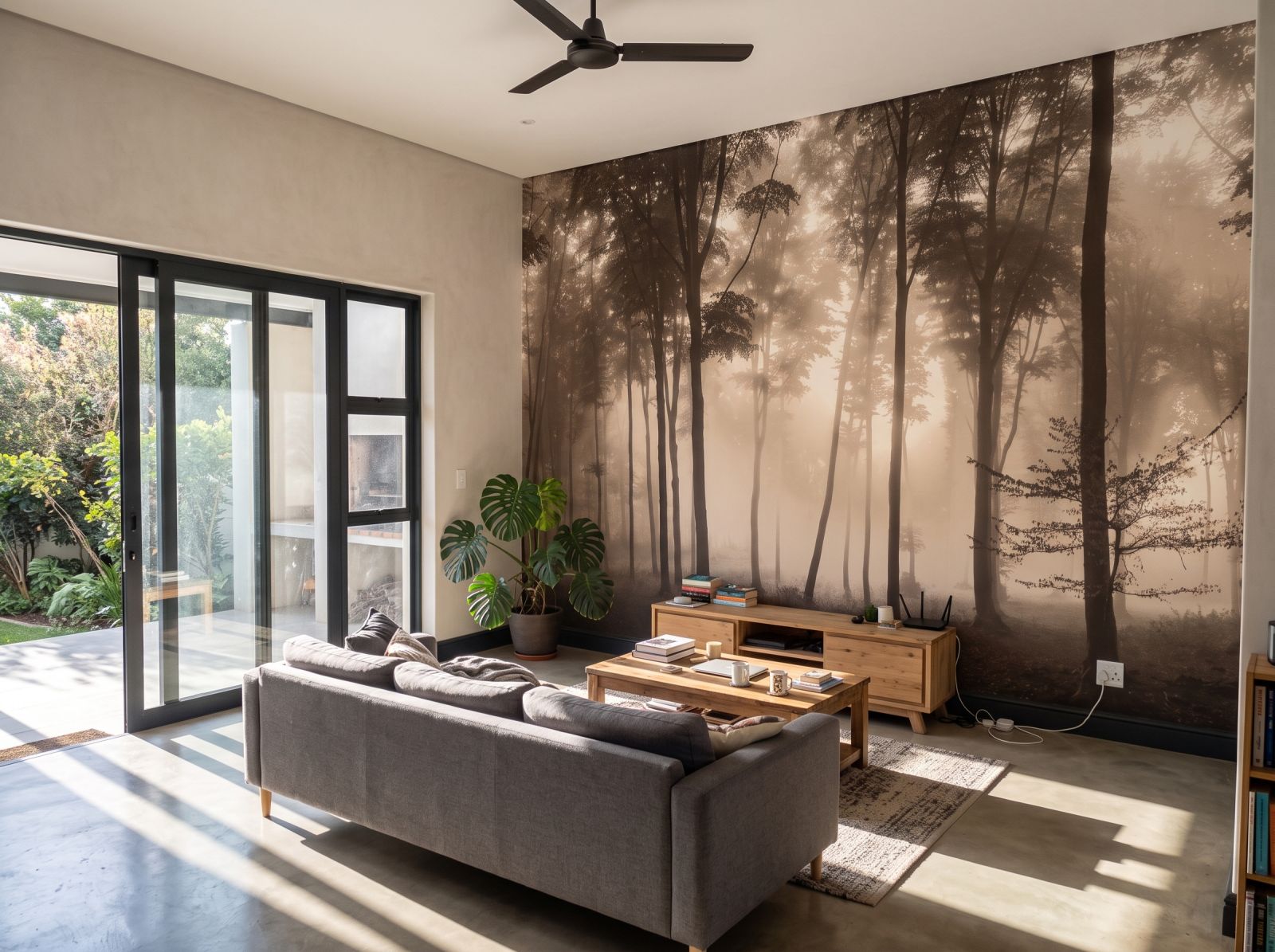 Mural Nebulous 1 Wallpaper and Wall Murals South Africa Mural Nebulous shown in a living room