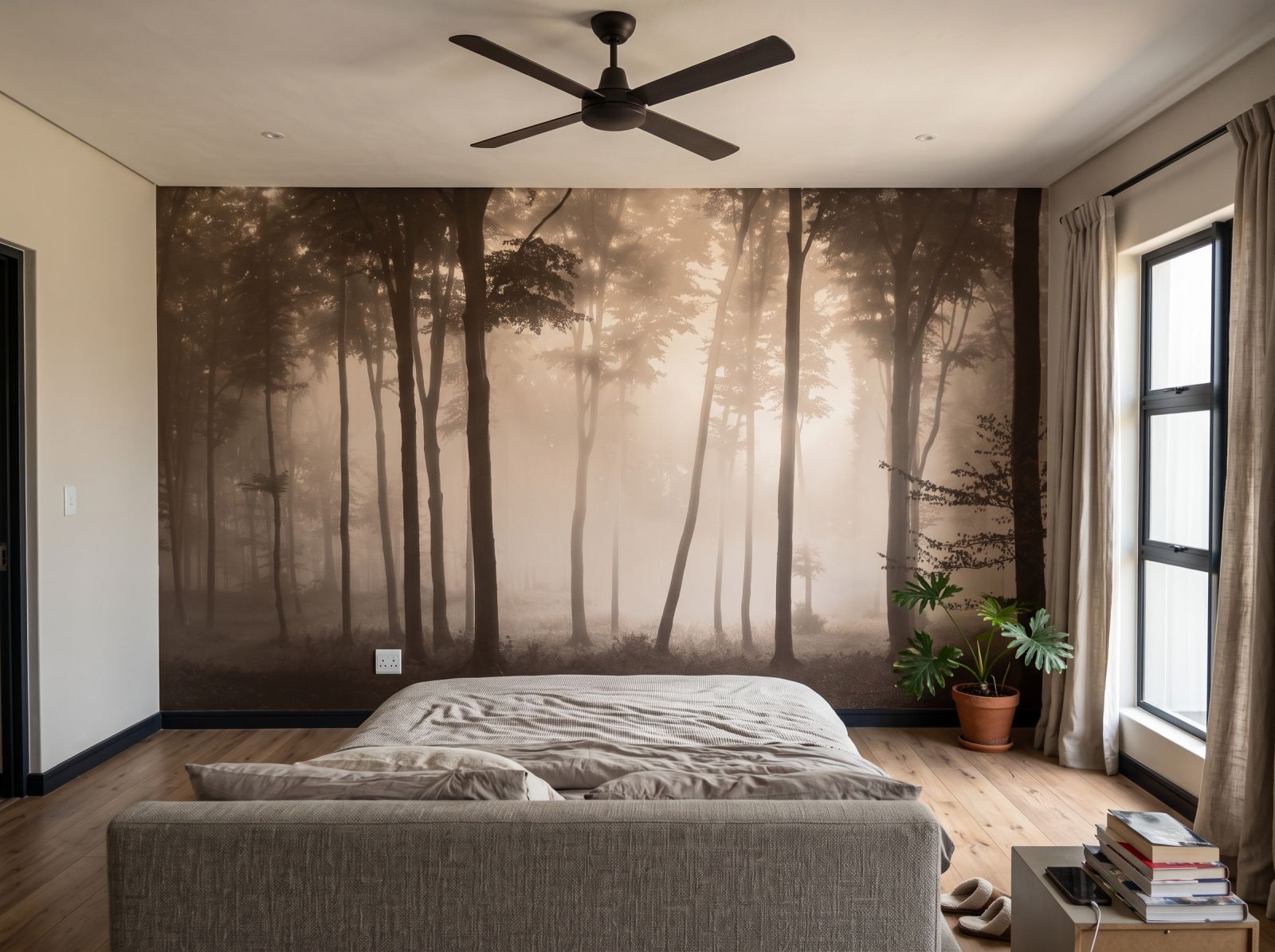 Mural Nebulous 3 Wallpaper and Wall Murals South Africa Mural Nebulous shown in a bedroom