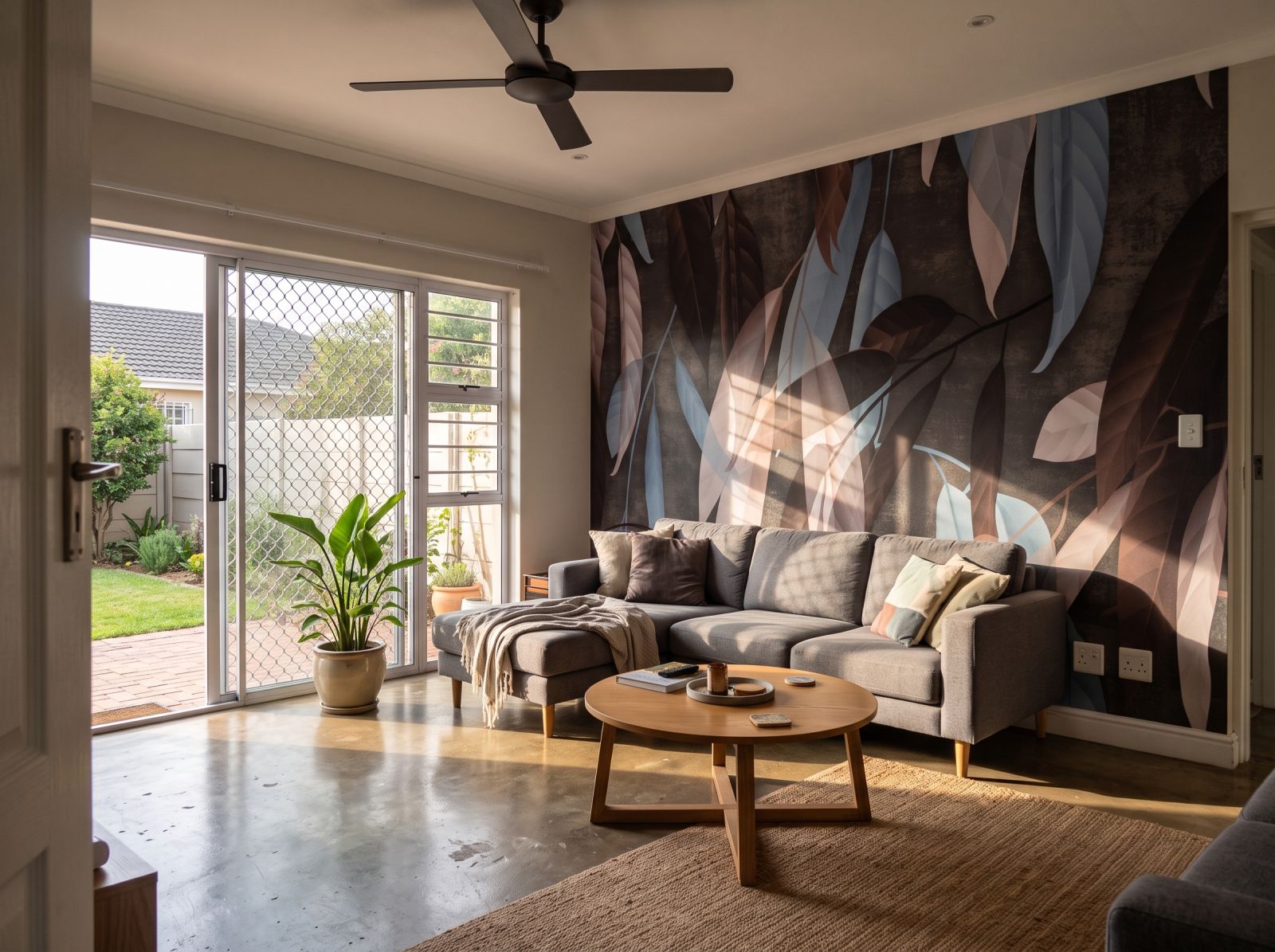 Mural Raven 1 Wallpaper and Wall Murals South Africa Mural Raven shown in a living room