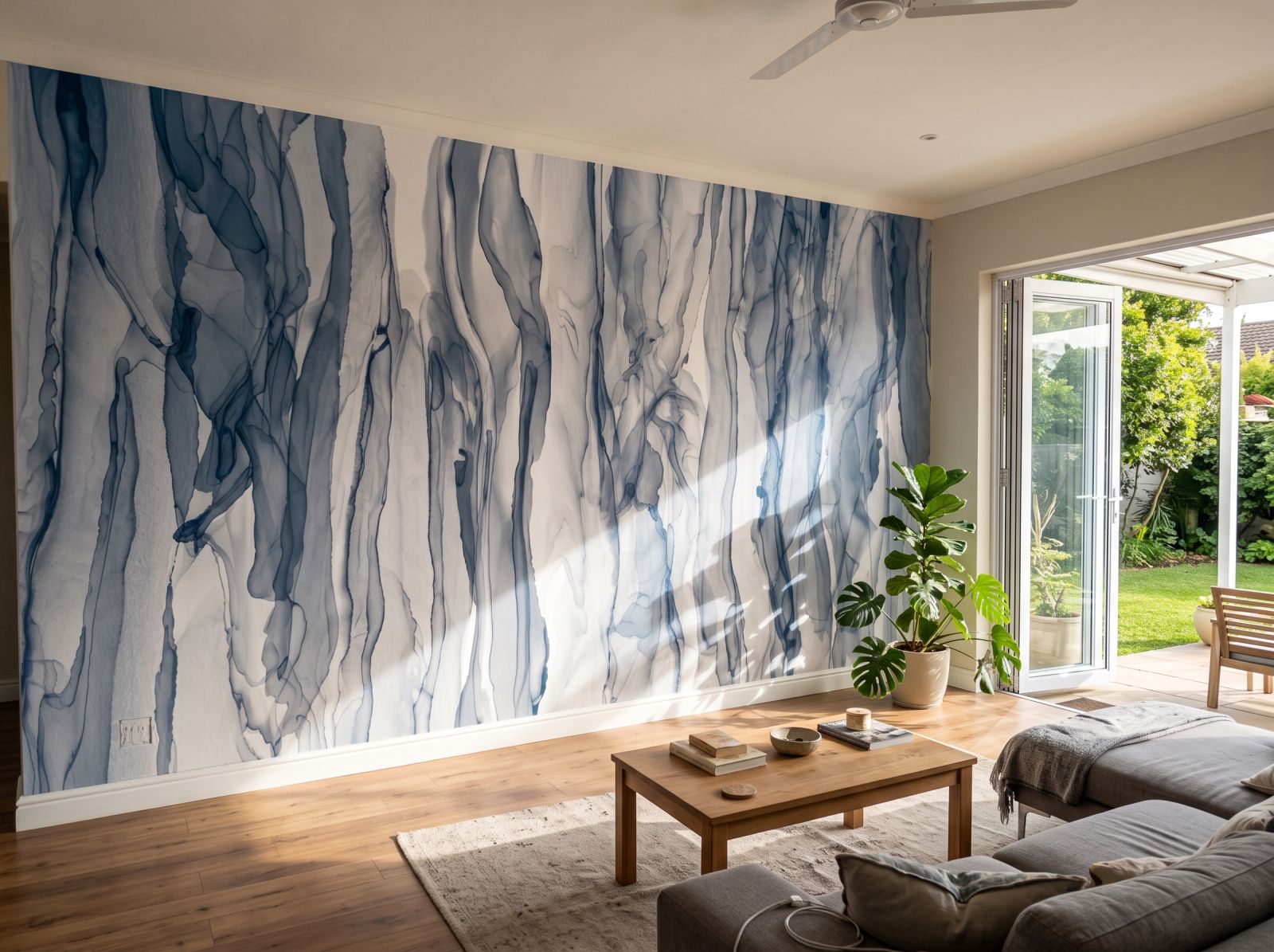 Mural Precipitation 1 Wallpaper and Wall Murals South Africa Mural Precipitation shown in a living room
