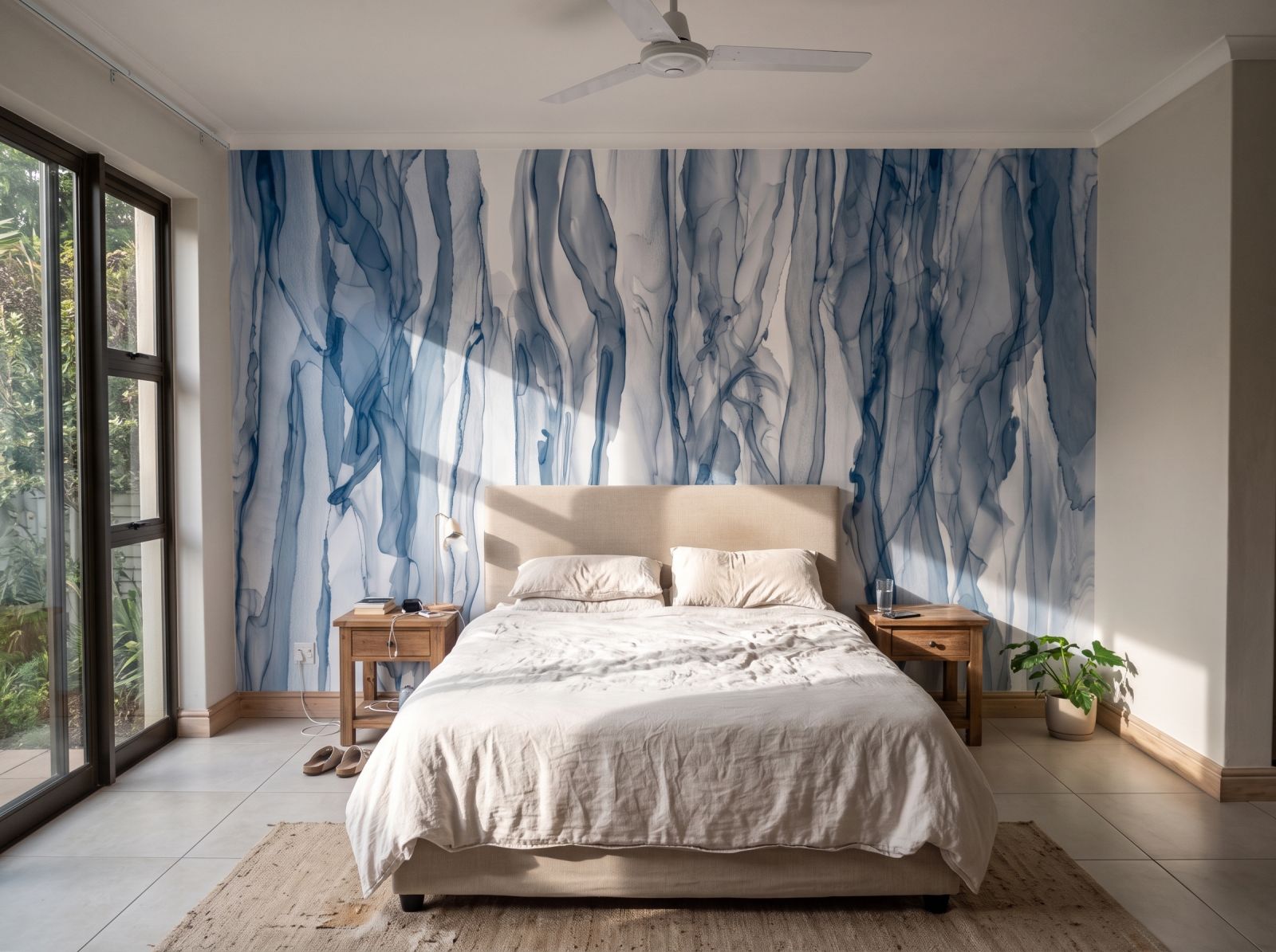 Mural Precipitation 3 Wallpaper and Wall Murals South Africa Mural Precipitation shown in a bedroom