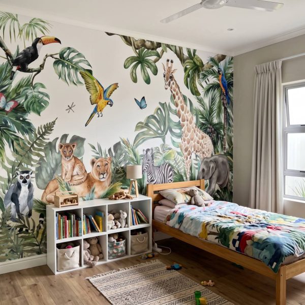 Mural Majestic Jungle Encounter