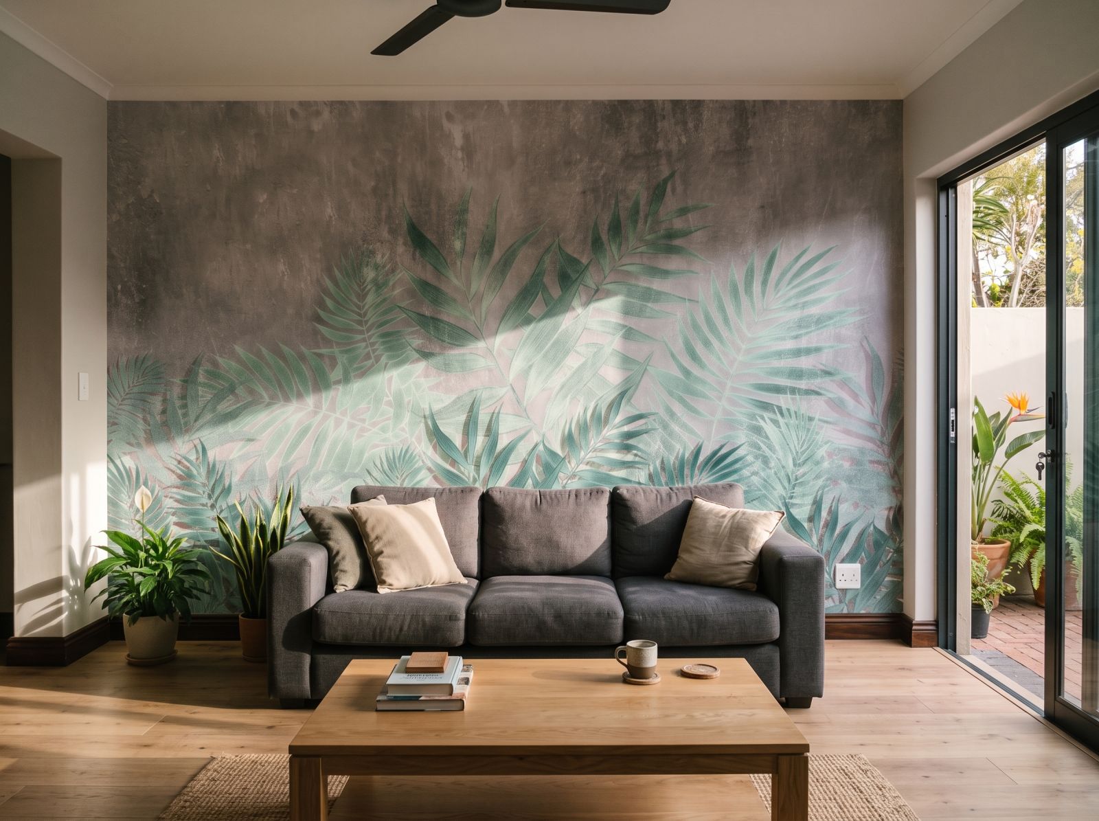 Mural Textured Lalyle 1 Wallpaper and Wall Murals South Africa Mural Textured Lalyle shown in a living room