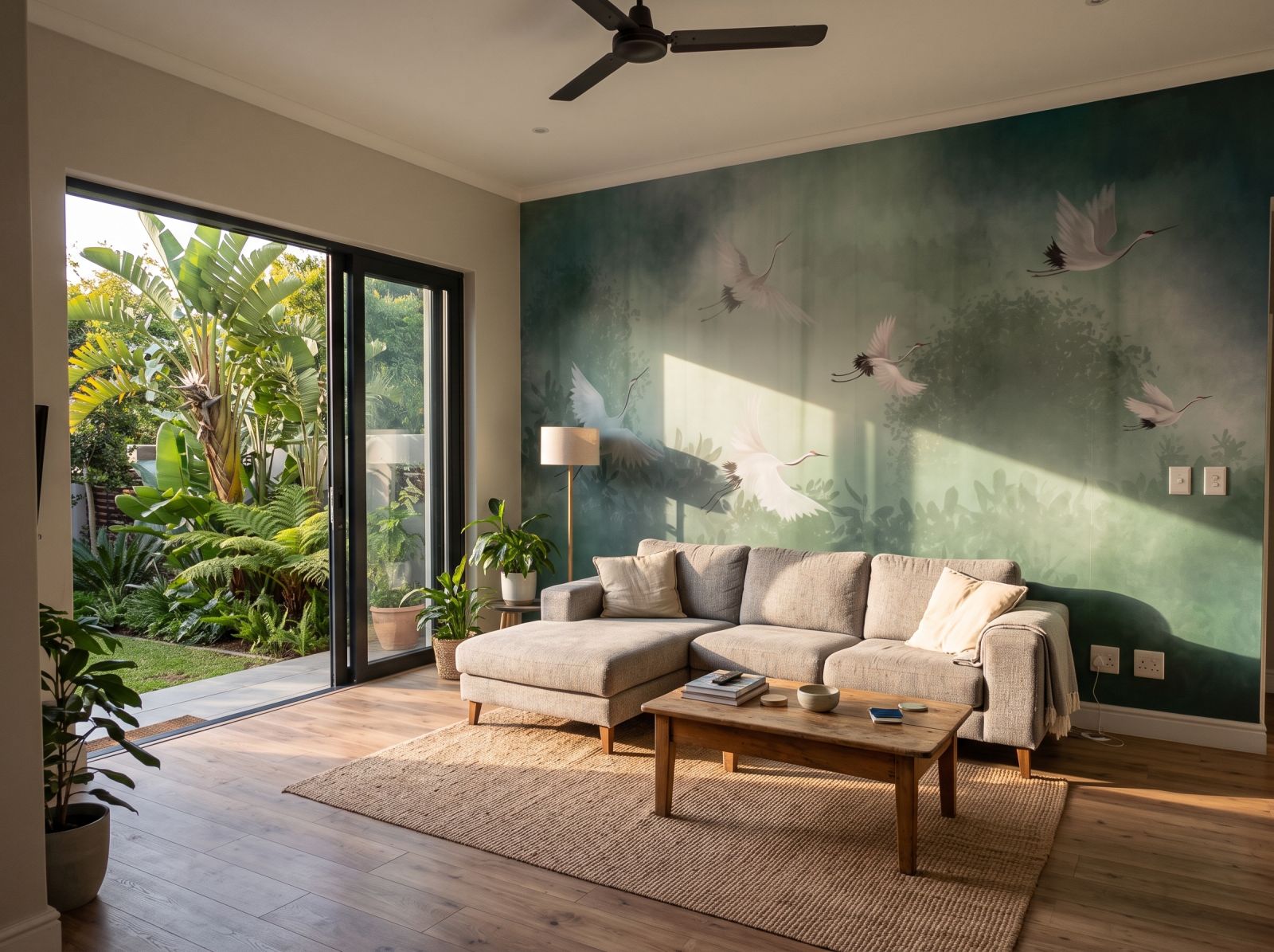 Mural Migration 1 Wallpaper and Wall Murals South Africa Mural Migration shown in a living room