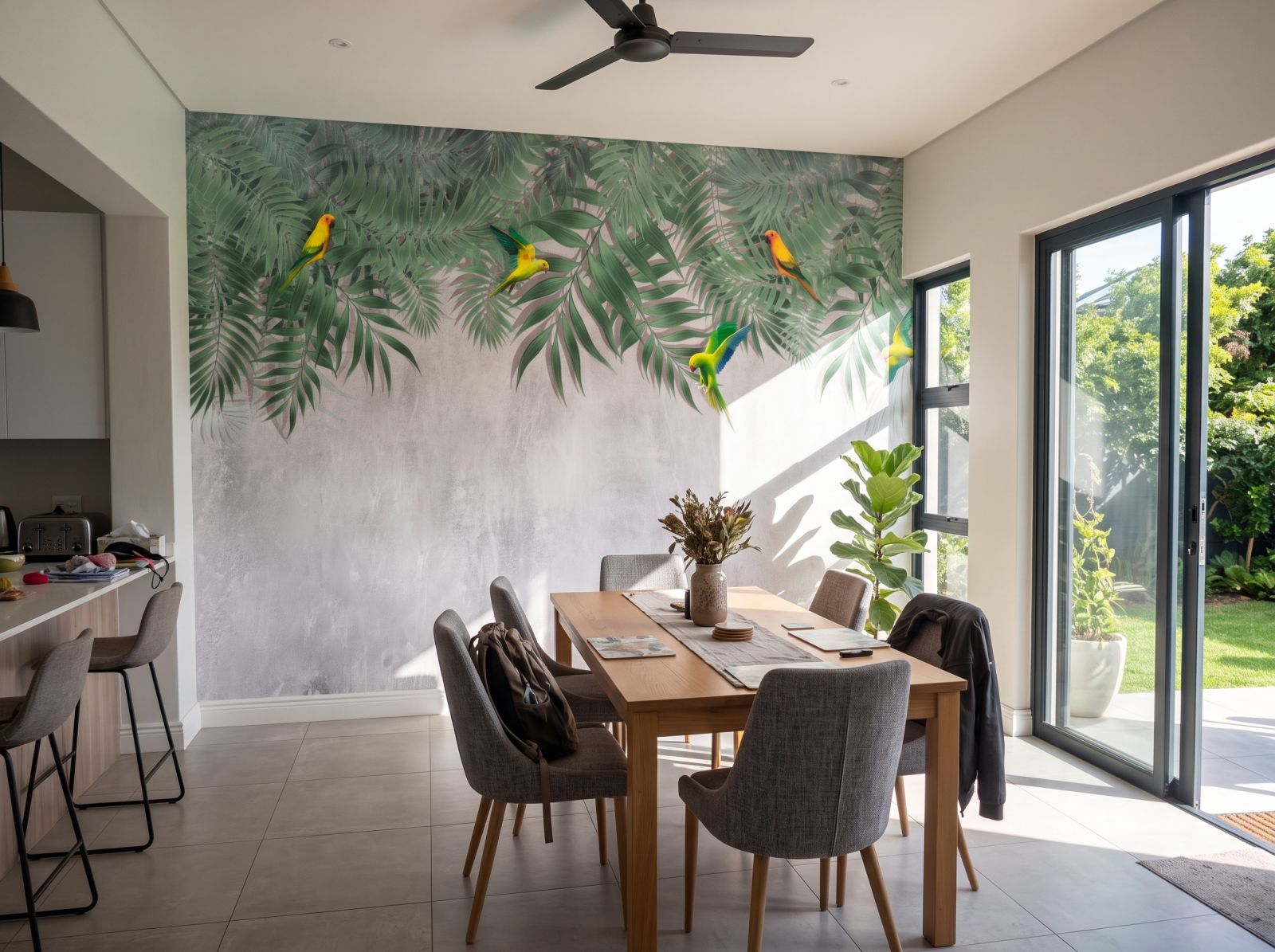 Mural Chirping Tweal 3 Wallpaper and Wall Murals South Africa Mural Chirping Tweal shown in a bedroom