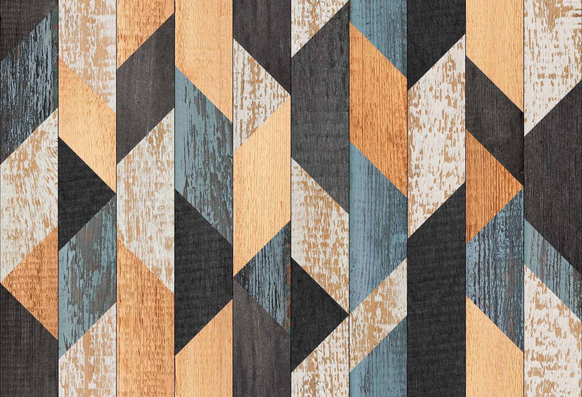 Patch Perfect Wallpaper 2 Wallpaper and Wall Murals South Africa Patch Perfect Wallpaper, geometric wood chevron in charcoal, tan and blue-grey wallpaper - WallpaperOnline