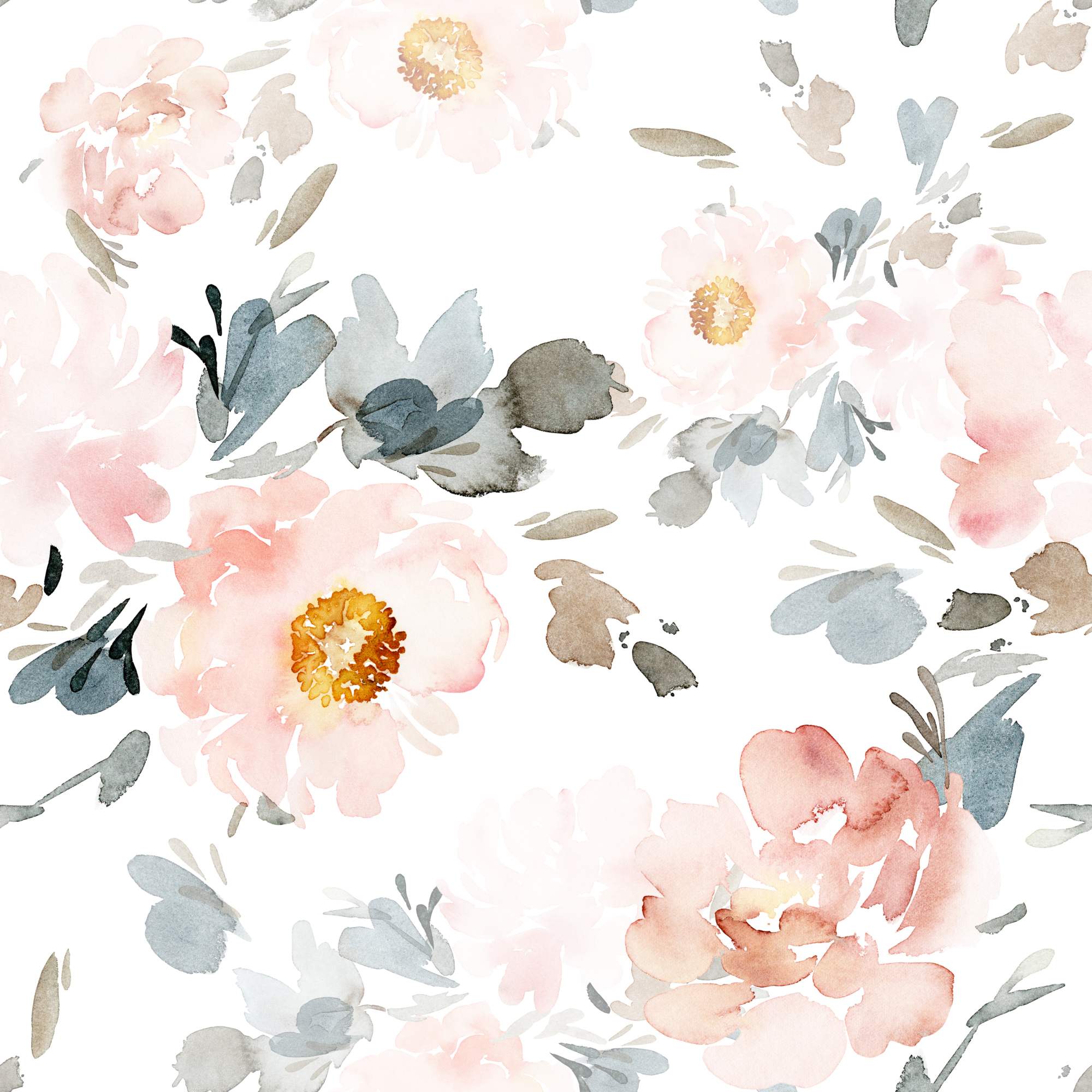 Watercolour Glow Wallpaper 2 Wallpaper and Wall Murals South Africa Watercolour Glow Wallpaper, peony floral in pink and grey wallpaper - WallpaperOnline