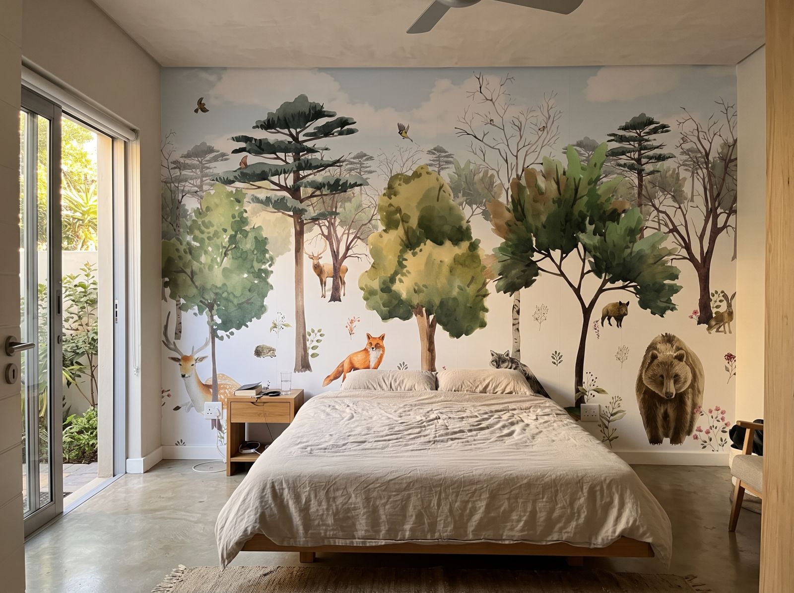 Mural Woodland Bliss 3 Wallpaper and Wall Murals South Africa Mural Woodland Bliss shown in a bedroom