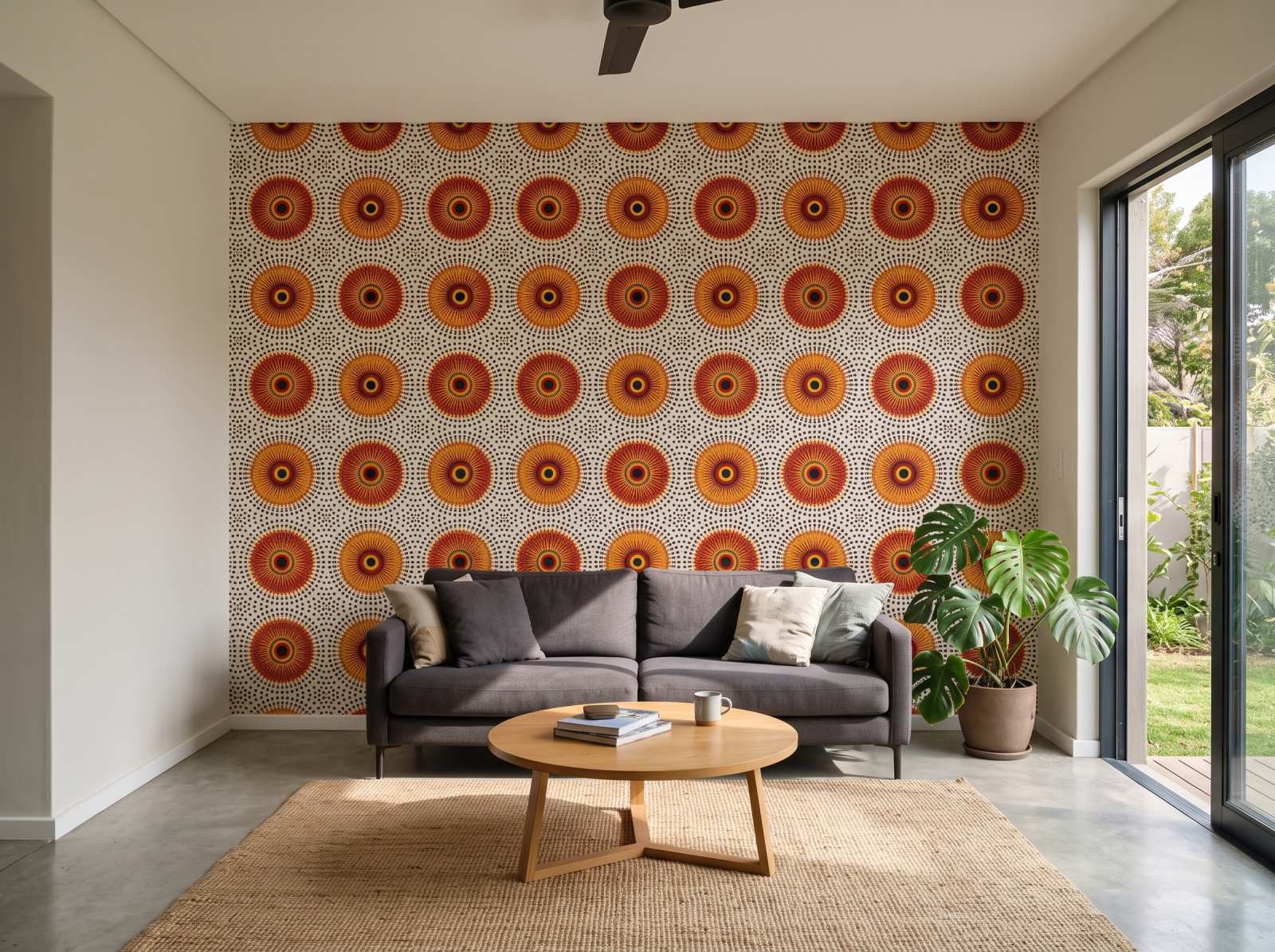 Kinshasa Wallpaper 1 Wallpaper and Wall Murals South Africa Kinshasa Wallpaper shown in a living room