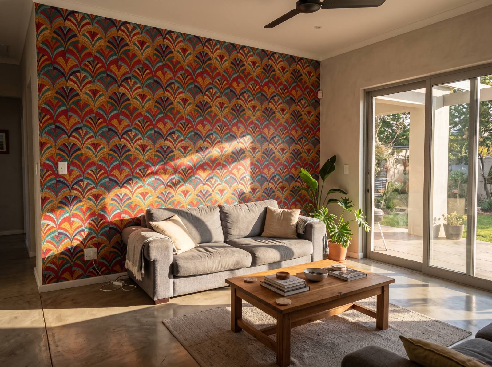 Intle Rich Weave Wallpaper 1 Wallpaper and Wall Murals South Africa Intle Rich Weave Wallpaper shown in a living room
