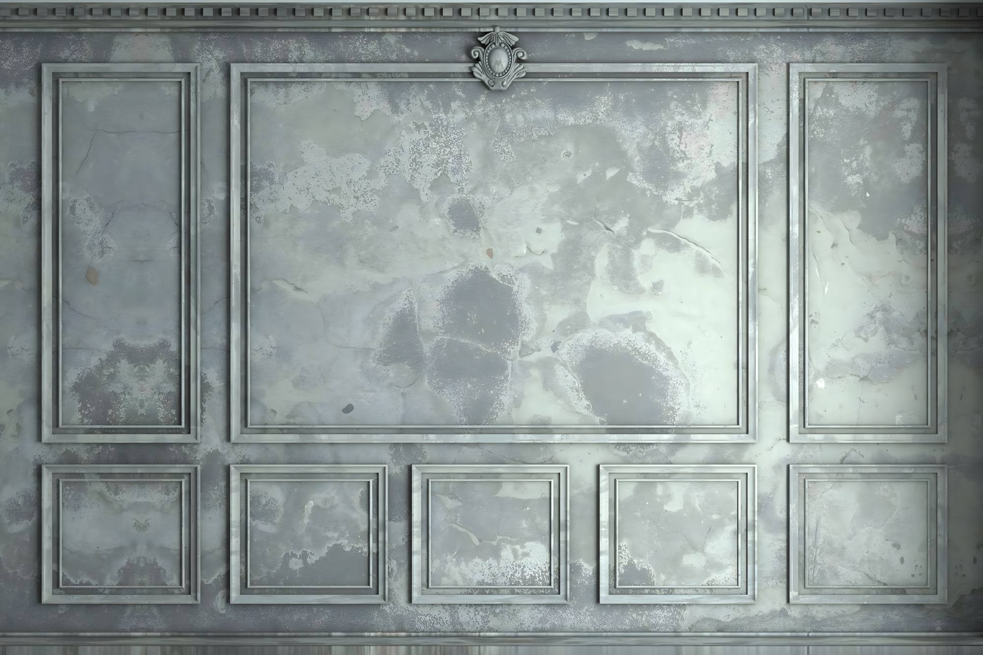 Mural Panel Memories 2 Wallpaper and Wall Murals South Africa Mural Panel Memories, classical wall panelling in grey and white mural - WallpaperOnline