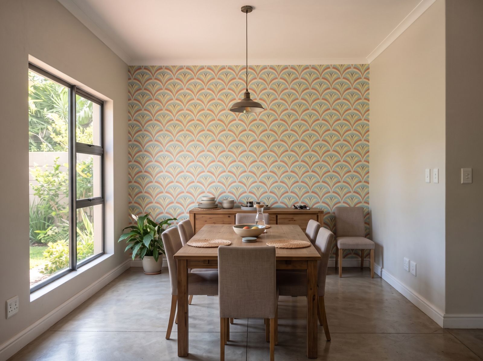 Intle Light Weave Wallpaper 3 Wallpaper and Wall Murals South Africa Intle Light Weave Wallpaper shown in a dining room