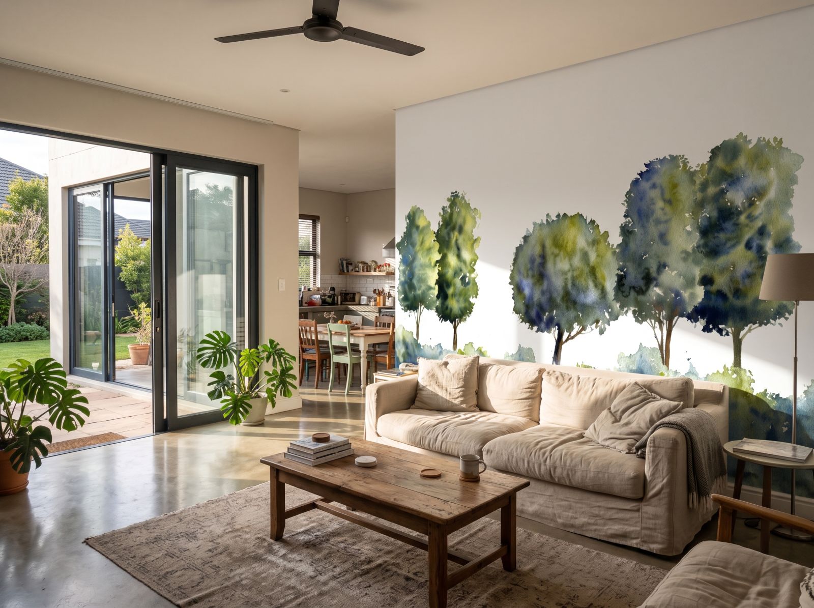 Mural Atkinson Forest 1 Wallpaper and Wall Murals South Africa Mural Atkinson Forest shown in a living room