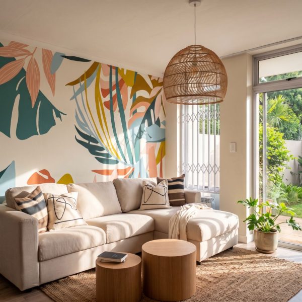 Mural Boho Botanicals in Brights