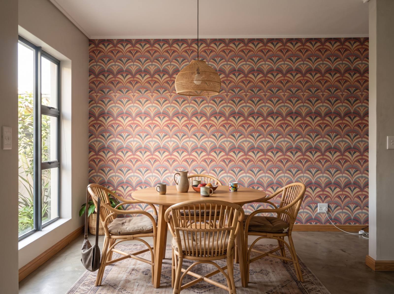 Amatola Weave Wallpaper 3 Wallpaper and Wall Murals South Africa Amatola Weave Wallpaper shown in a dining room