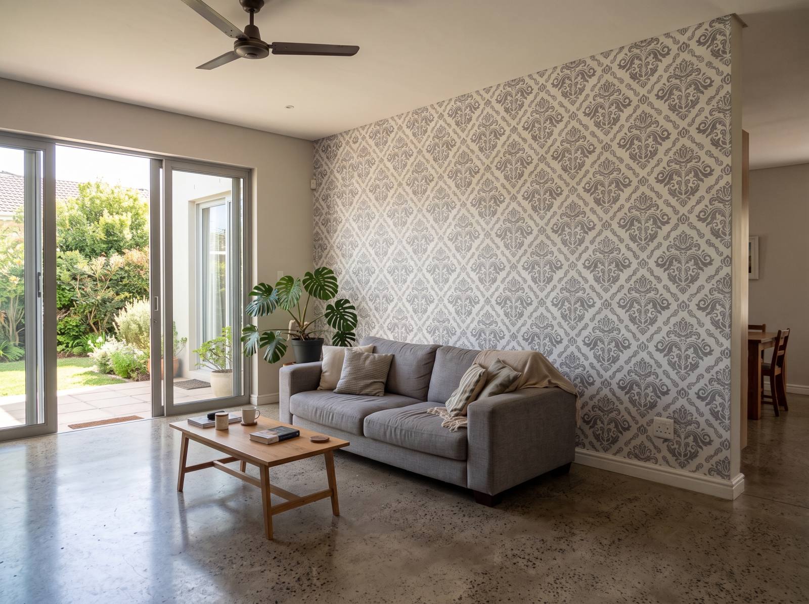 Crowned Stately Wallpaper 1 Wallpaper and Wall Murals South Africa Crowned Stately Wallpaper shown in a living room