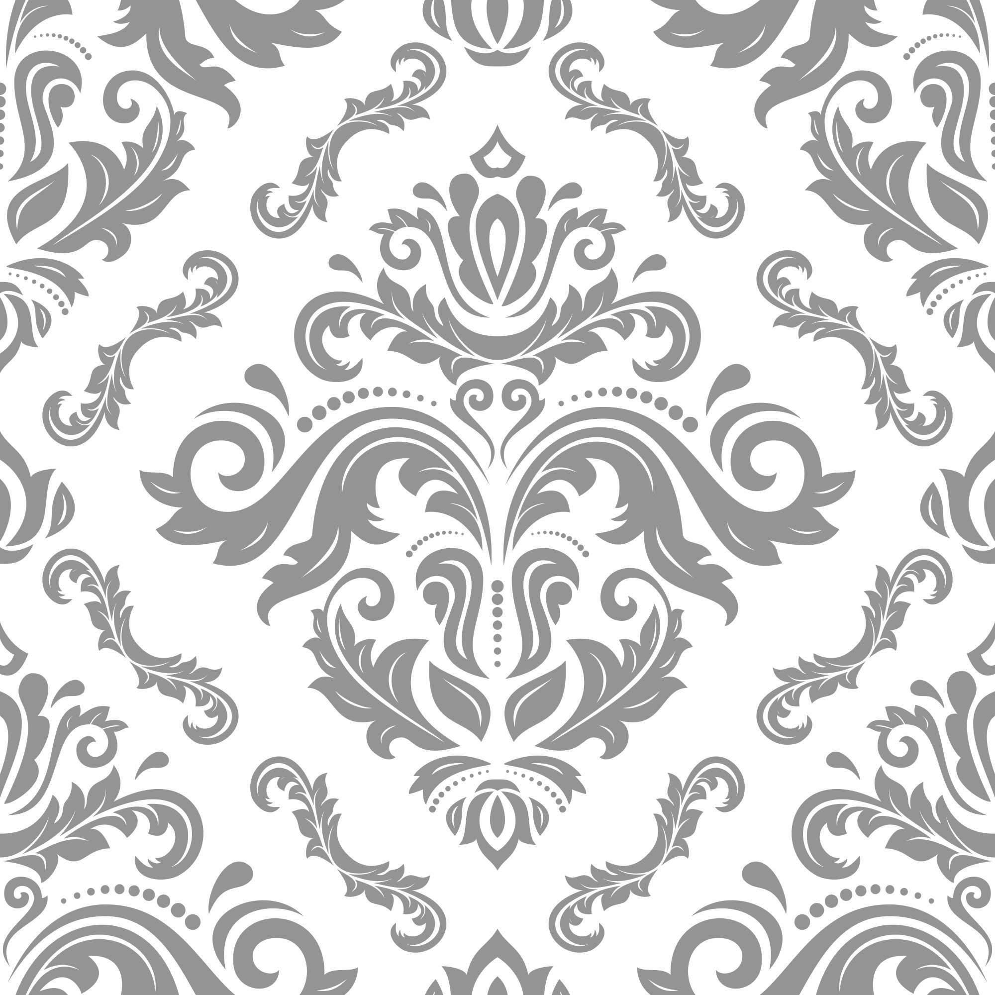 Crowned Stately Wallpaper 2 Wallpaper and Wall Murals South Africa Crowned Stately Wallpaper, damask medallion in grey and white wallpaper - WallpaperOnline