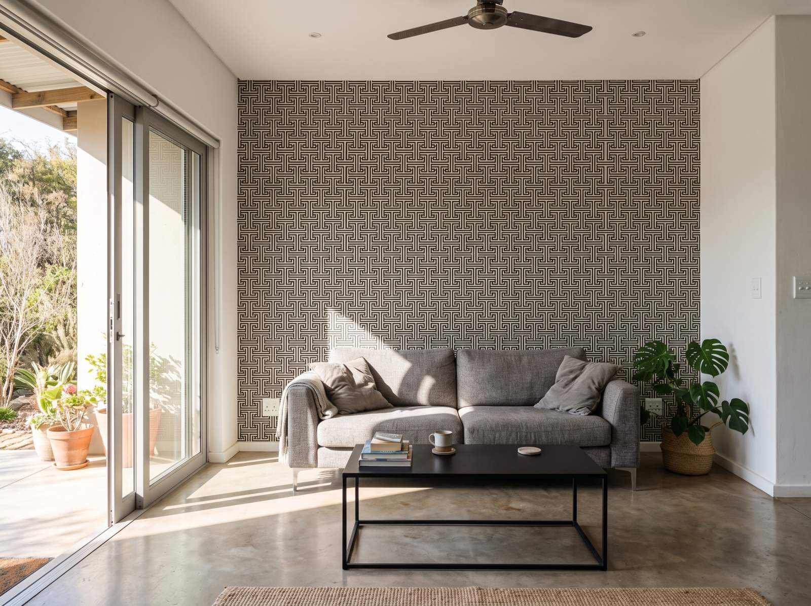 Mazed Out Wallpaper 1 Wallpaper and Wall Murals South Africa Mazed Out Wallpaper shown in a living room