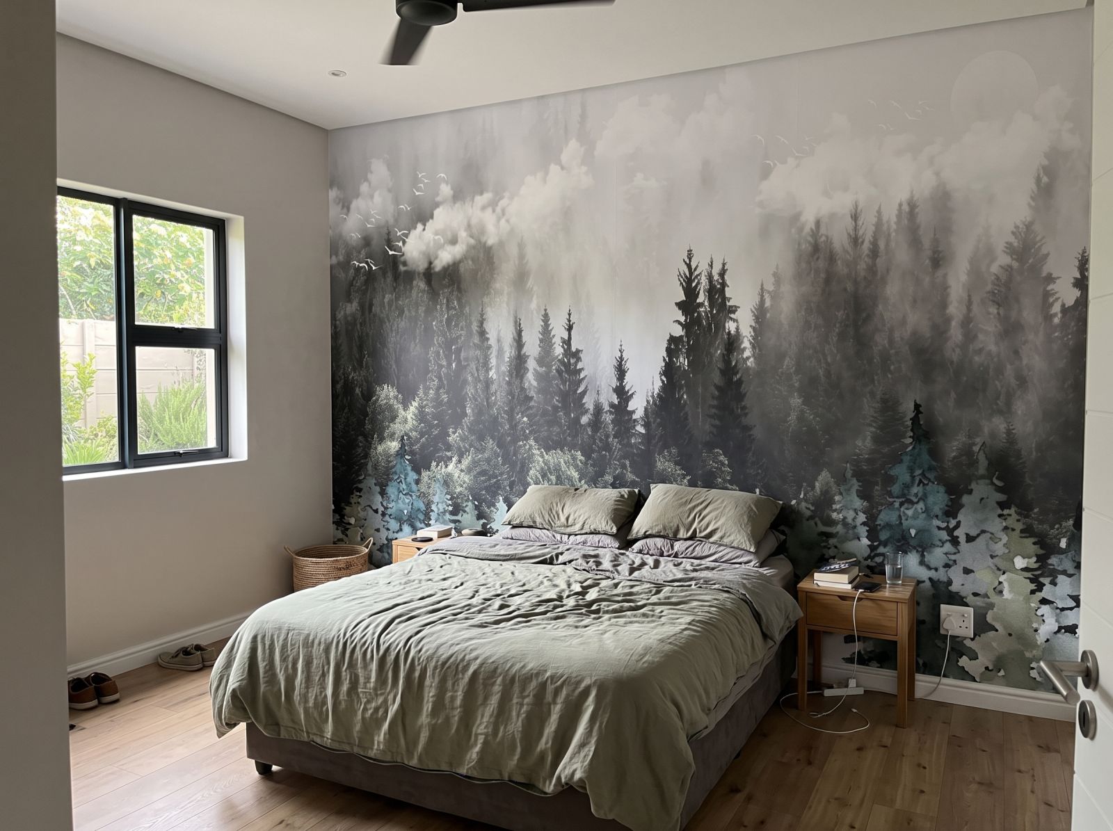 Mural Selva Brush 1 Wallpaper and Wall Murals South Africa Mural Selva Brush shown in a bedroom