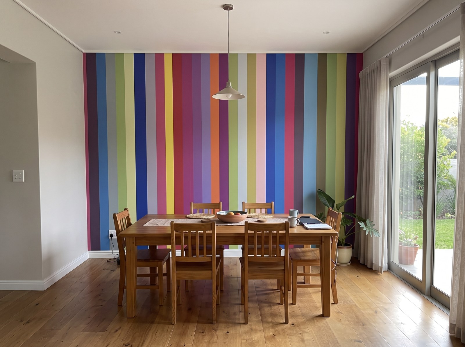 Mural Regal Stripes 3 Wallpaper and Wall Murals South Africa Mural Regal Stripes shown in a dining room