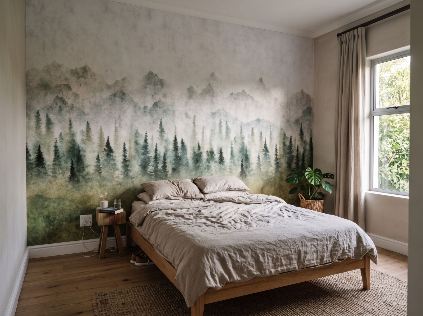 Mural Amidst the Peaks 1 Wallpaper and Wall Murals South Africa Mural Amidst the Peaks shown in a bedroom