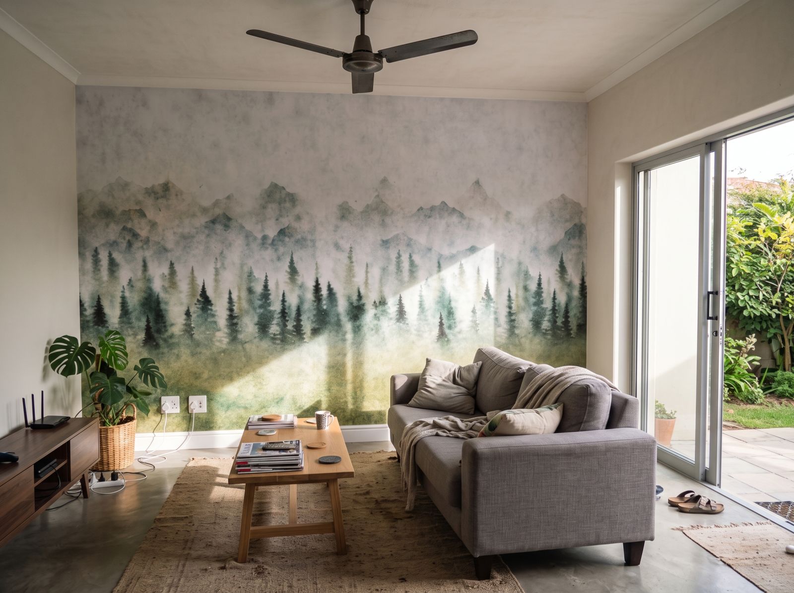 Mural Amidst the Peaks 3 Wallpaper and Wall Murals South Africa Mural Amidst the Peaks shown in a living room