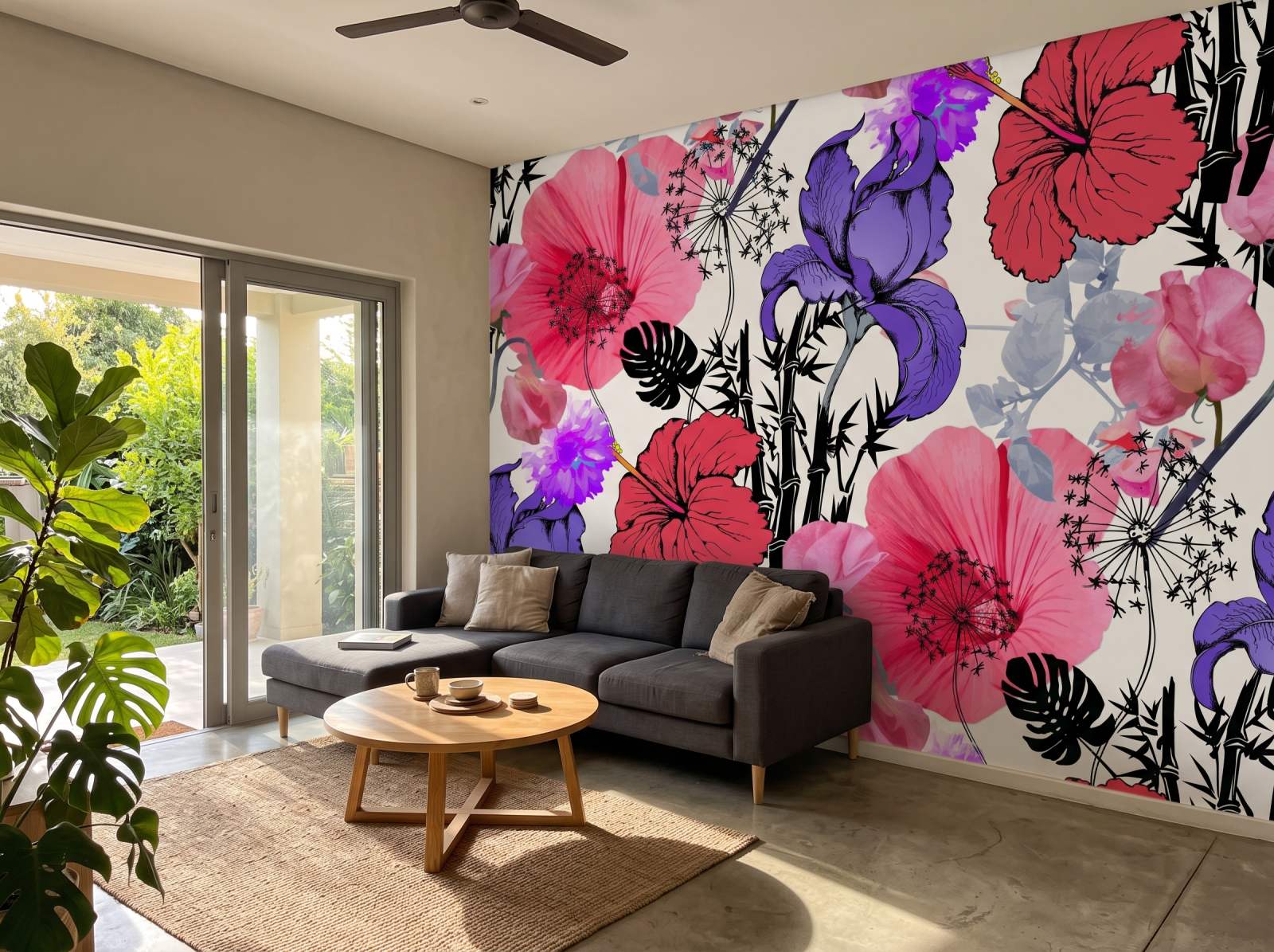 Mural Khia 1 Wallpaper and Wall Murals South Africa Mural Khia shown in a living room