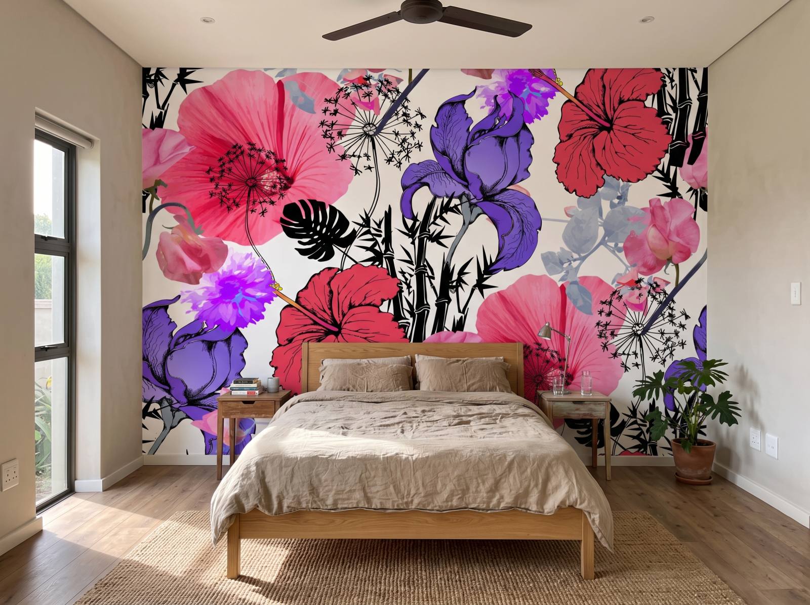 Mural Khia 3 Wallpaper and Wall Murals South Africa Mural Khia shown in a bedroom