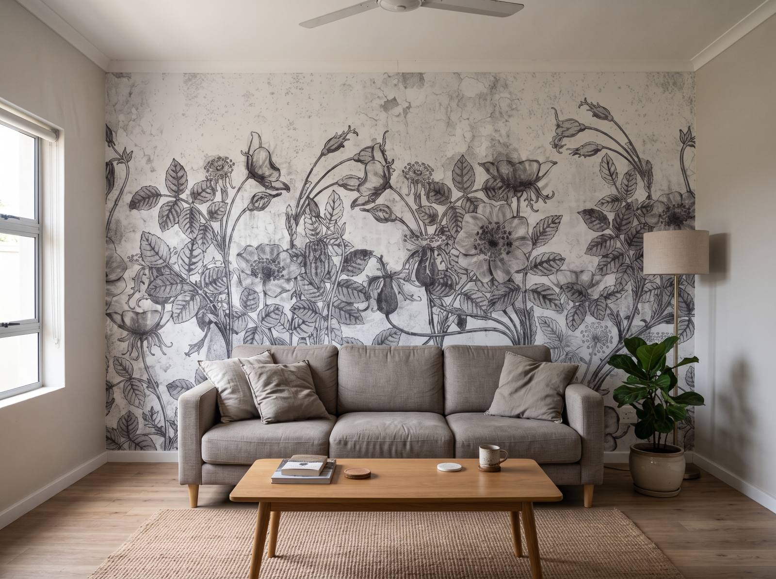 Mural Washed Vieja 1 Wallpaper and Wall Murals South Africa Mural Washed Vieja shown in a living room