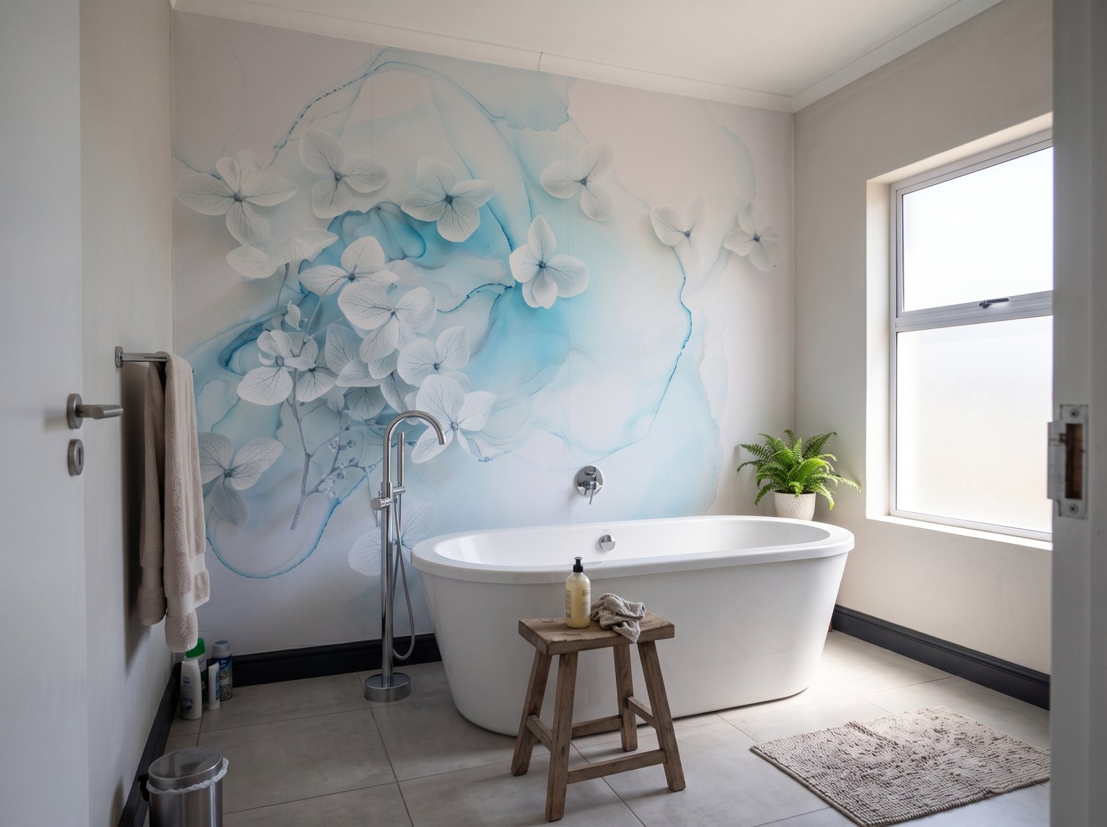 Mural Humeda 3 Wallpaper and Wall Murals South Africa Mural Humeda shown in a bathroom