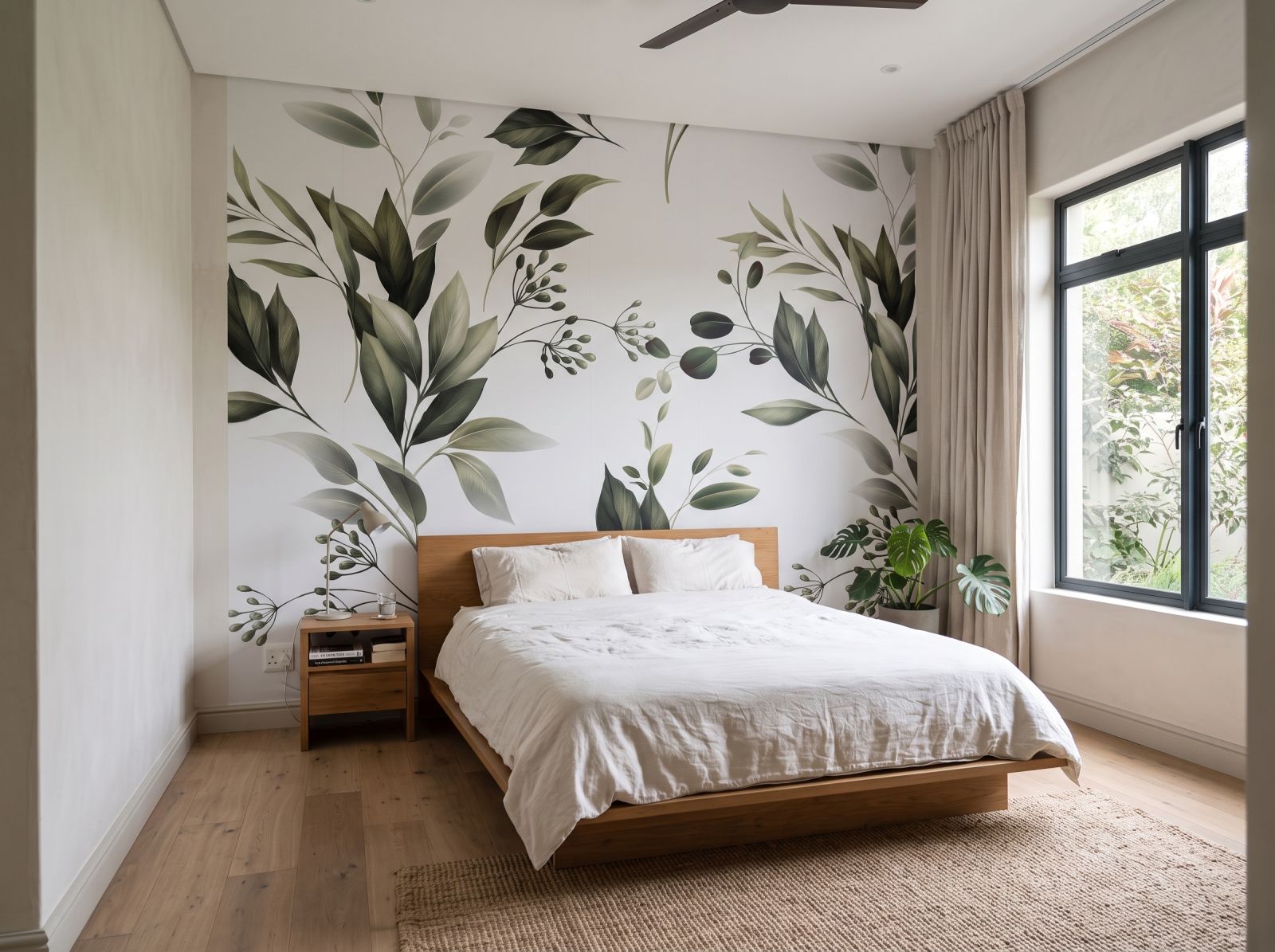 Mural Evergreen Fade 1 Wallpaper and Wall Murals South Africa Mural Evergreen Fade shown in a bedroom