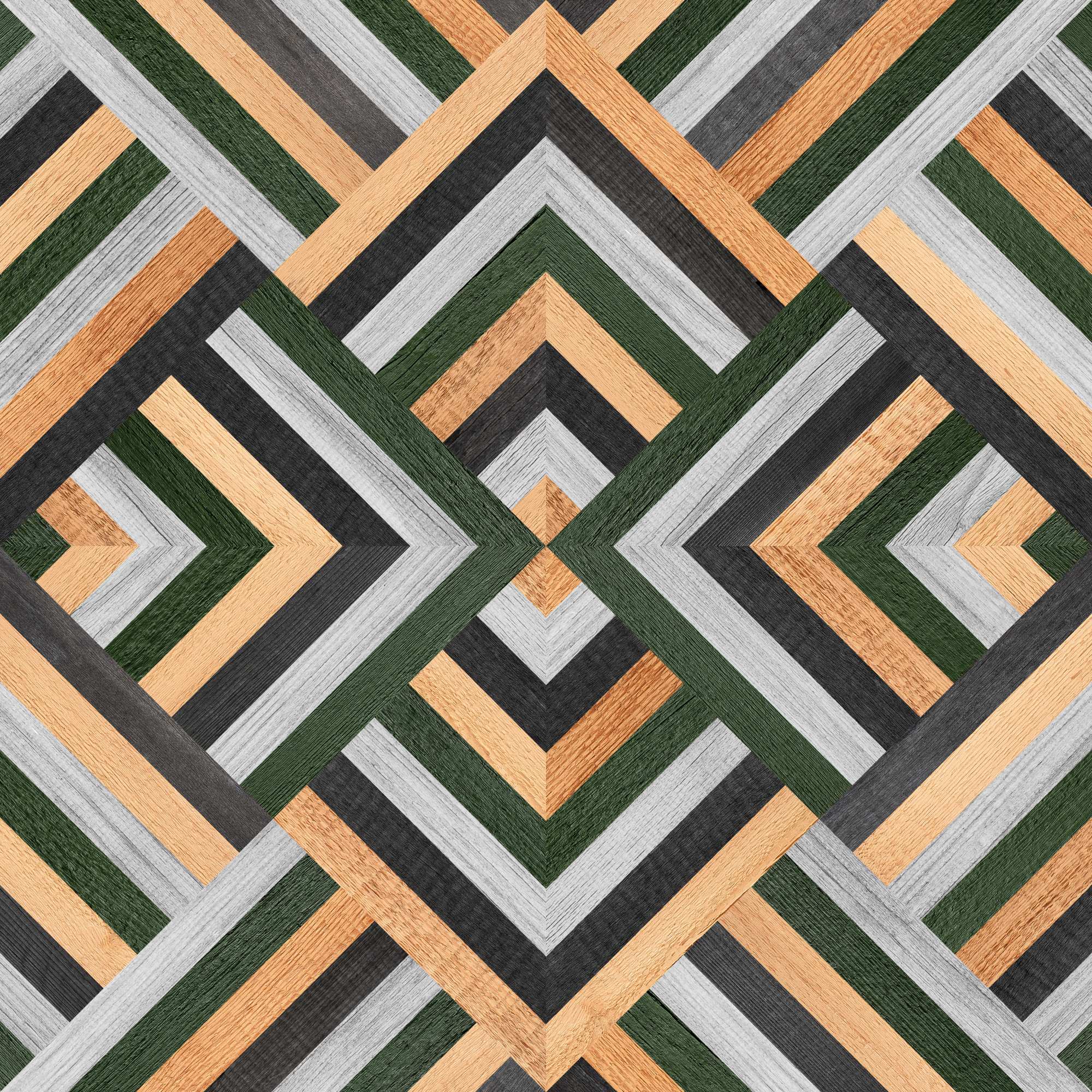 Jive Down Tile Wallpaper 2 Wallpaper and Wall Murals South Africa Jive Down Tile Wallpaper, geometric diamond parquet in charcoal, green and tan wallpaper - WallpaperOnline