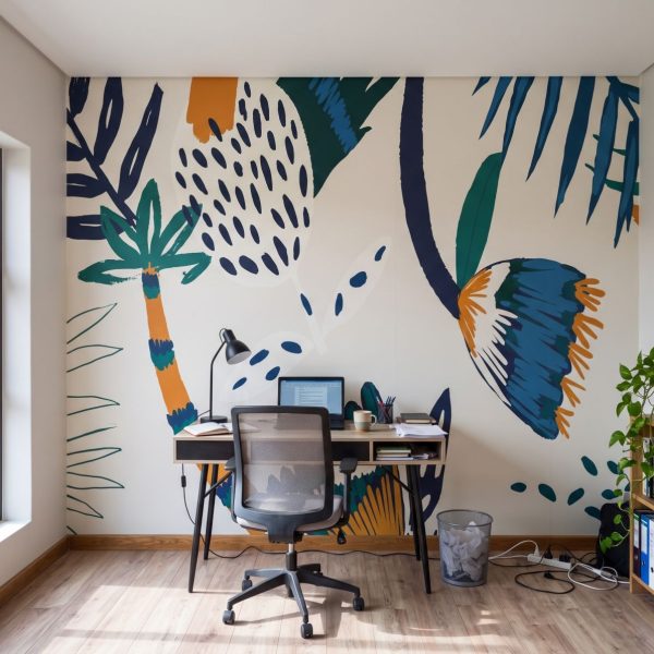 Mural Whipped Cream Proteas