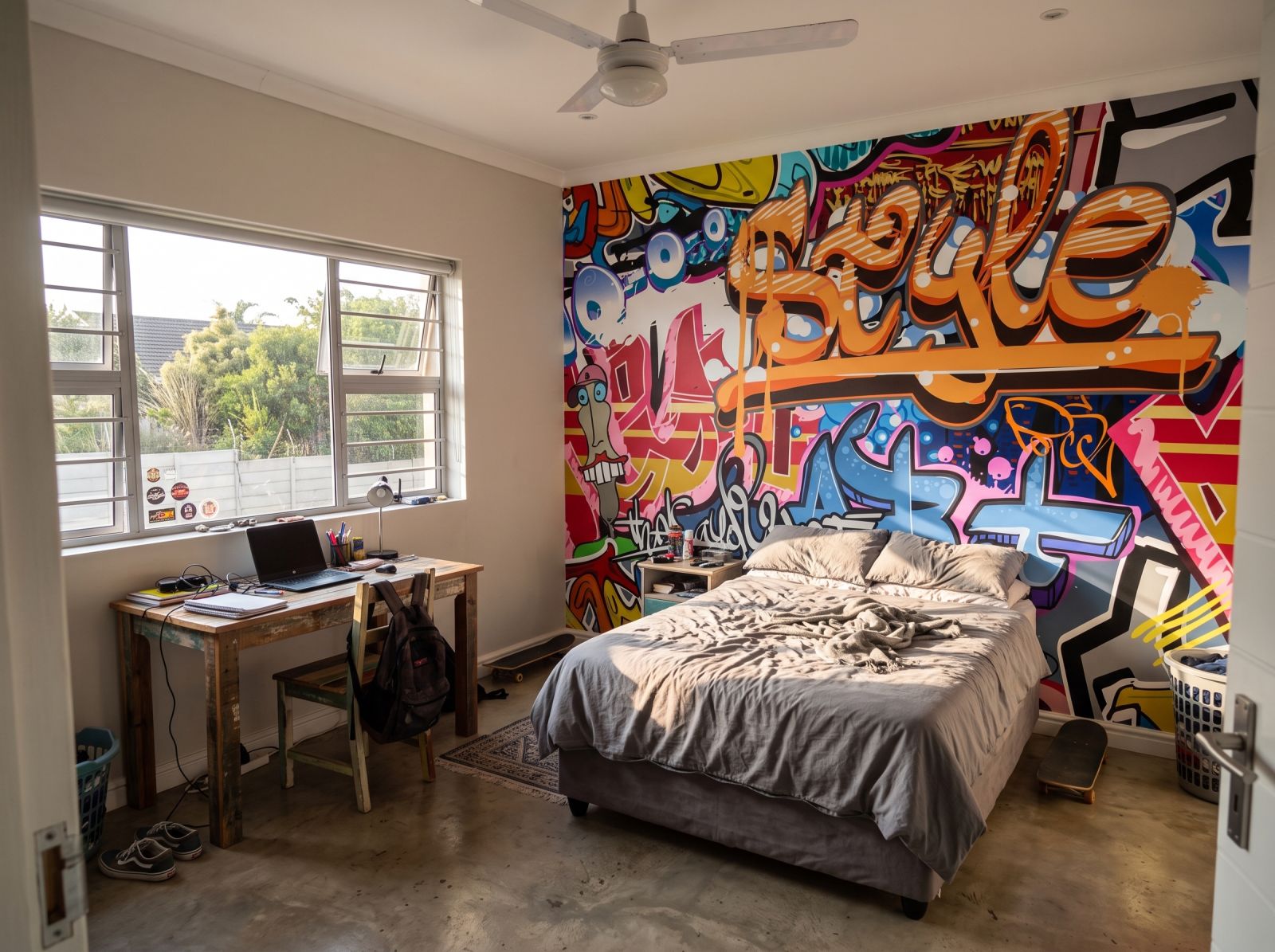 Mural Graffiti Art 1 Wallpaper and Wall Murals South Africa Mural Graffiti Art shown in a bedroom