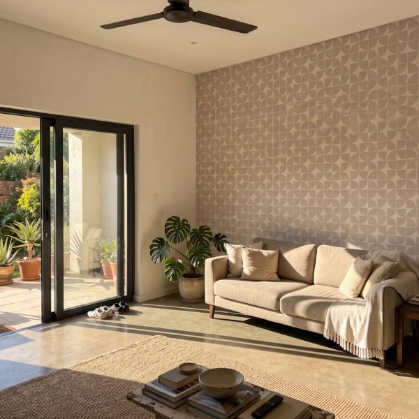 Arlea Beige Tile Wallpaper