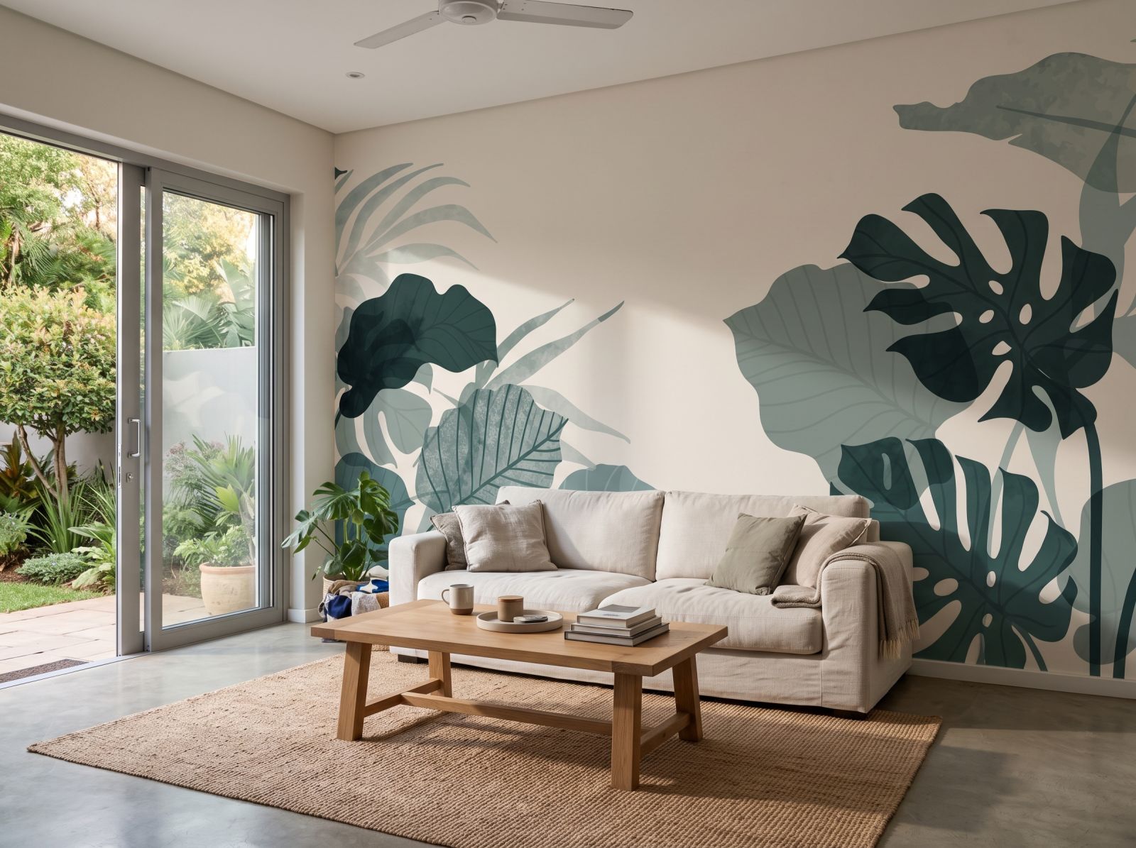 Mural Summer in the Garden 1 Wallpaper and Wall Murals South Africa Mural Summer in the Garden shown in a living room
