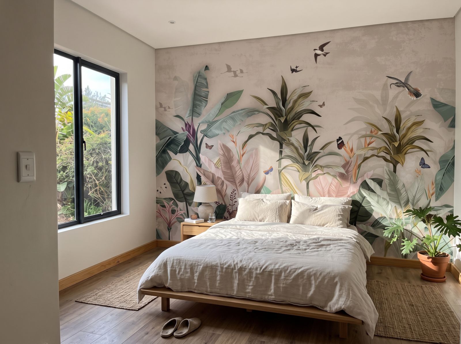 Mural Hathiem Tropical 3 Wallpaper and Wall Murals South Africa Mural Hathiem Tropical shown in a bedroom