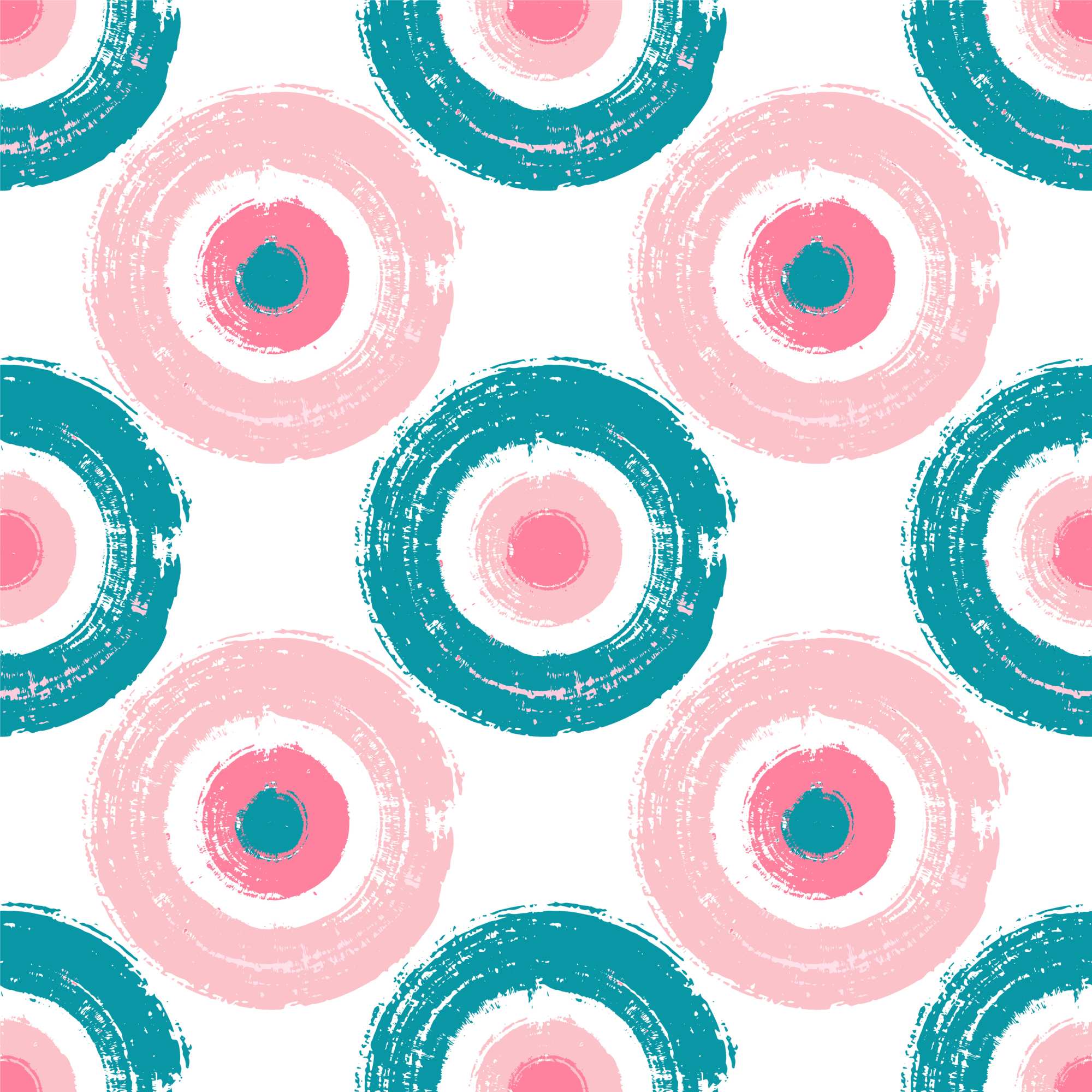 Watermelon Gouache Circles Wallpaper 2 Wallpaper and Wall Murals South Africa Watermelon Gouache Circles Wallpaper, concentric circles in pink and teal wallpaper - WallpaperOnline