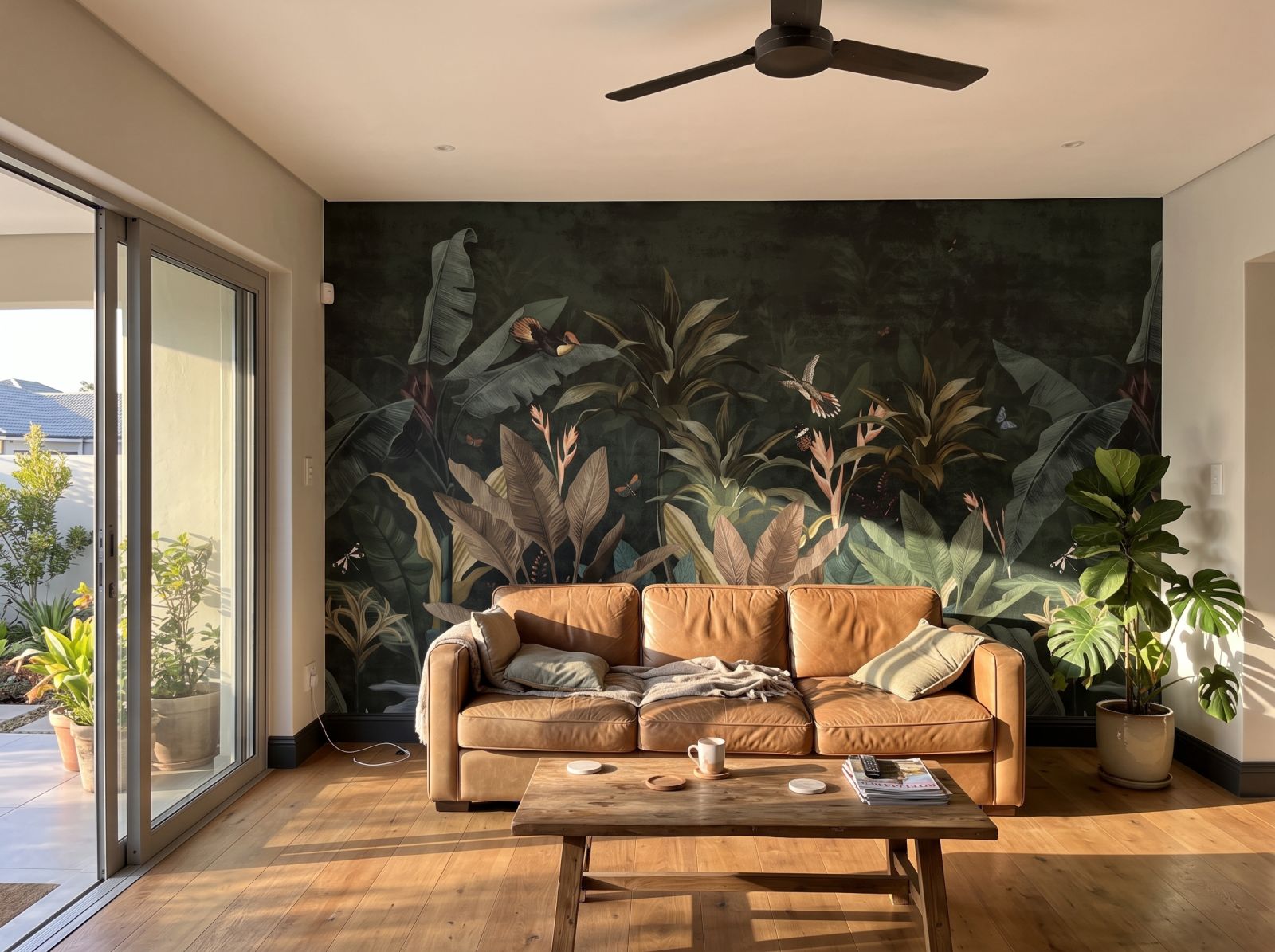 Mural Evergreen Garden 1 Wallpaper and Wall Murals South Africa Mural Evergreen Garden shown in a living room