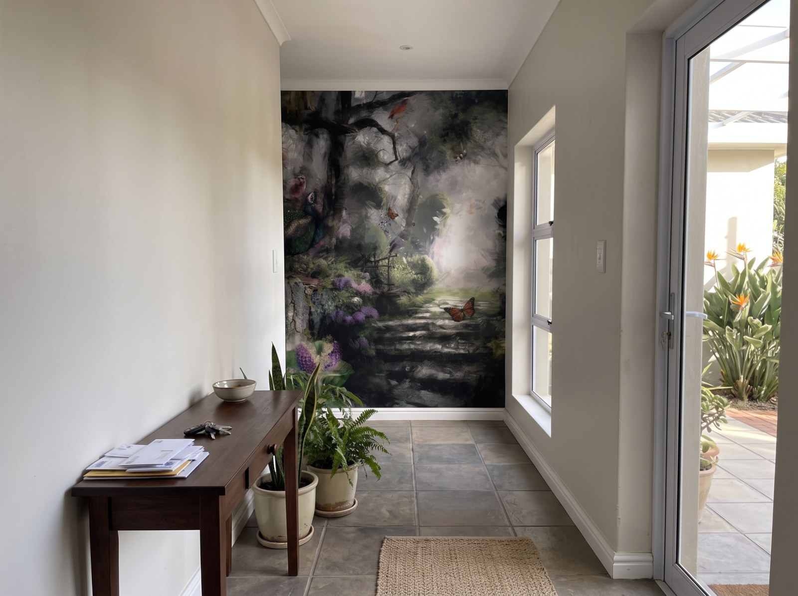 Mural Cryptic Garden 3 Wallpaper and Wall Murals South Africa Mural Cryptic Garden shown in a bedroom