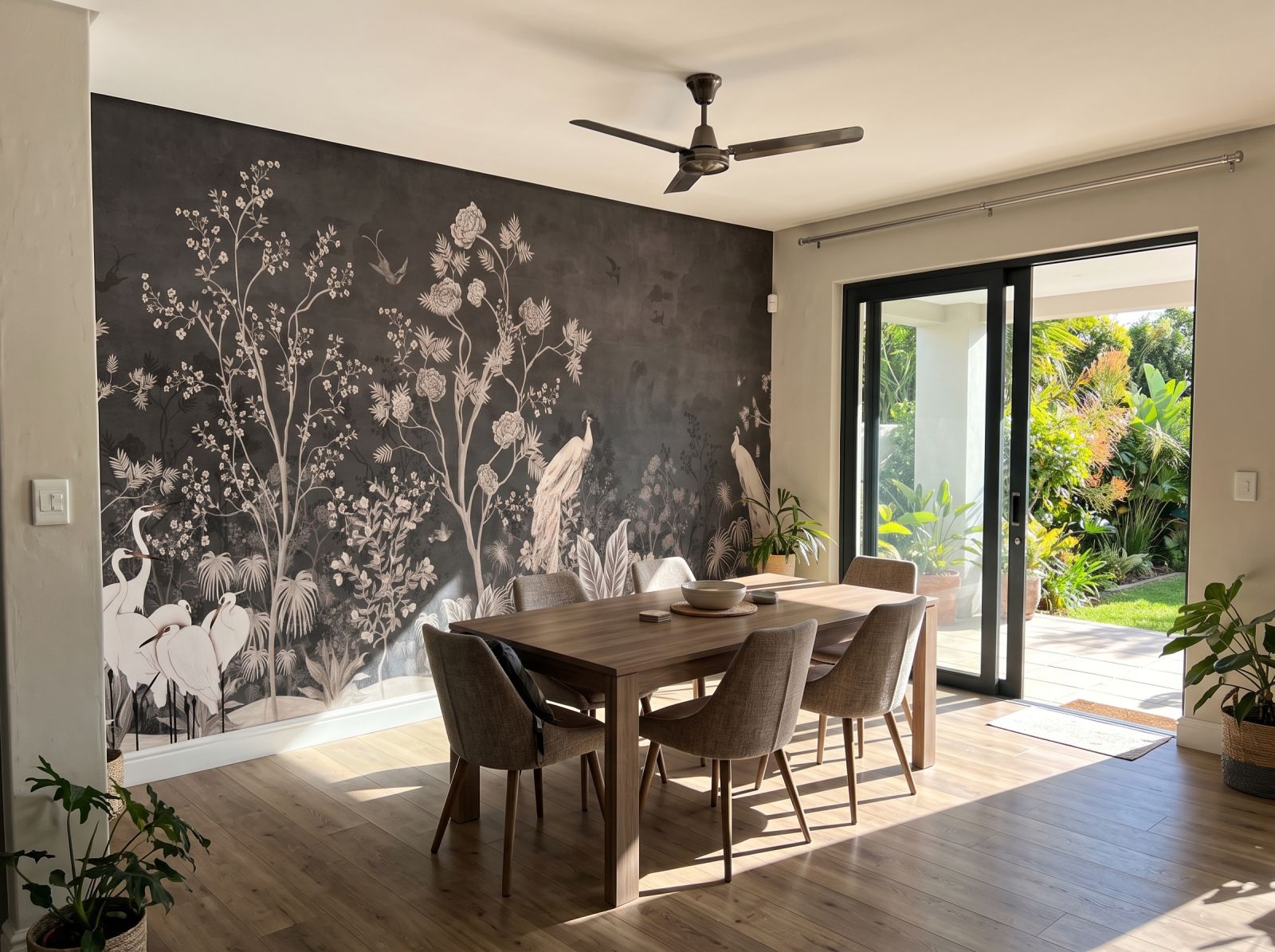 Mural Midnight Oriental 1 Wallpaper and Wall Murals South Africa Mural Midnight Oriental shown in a living room