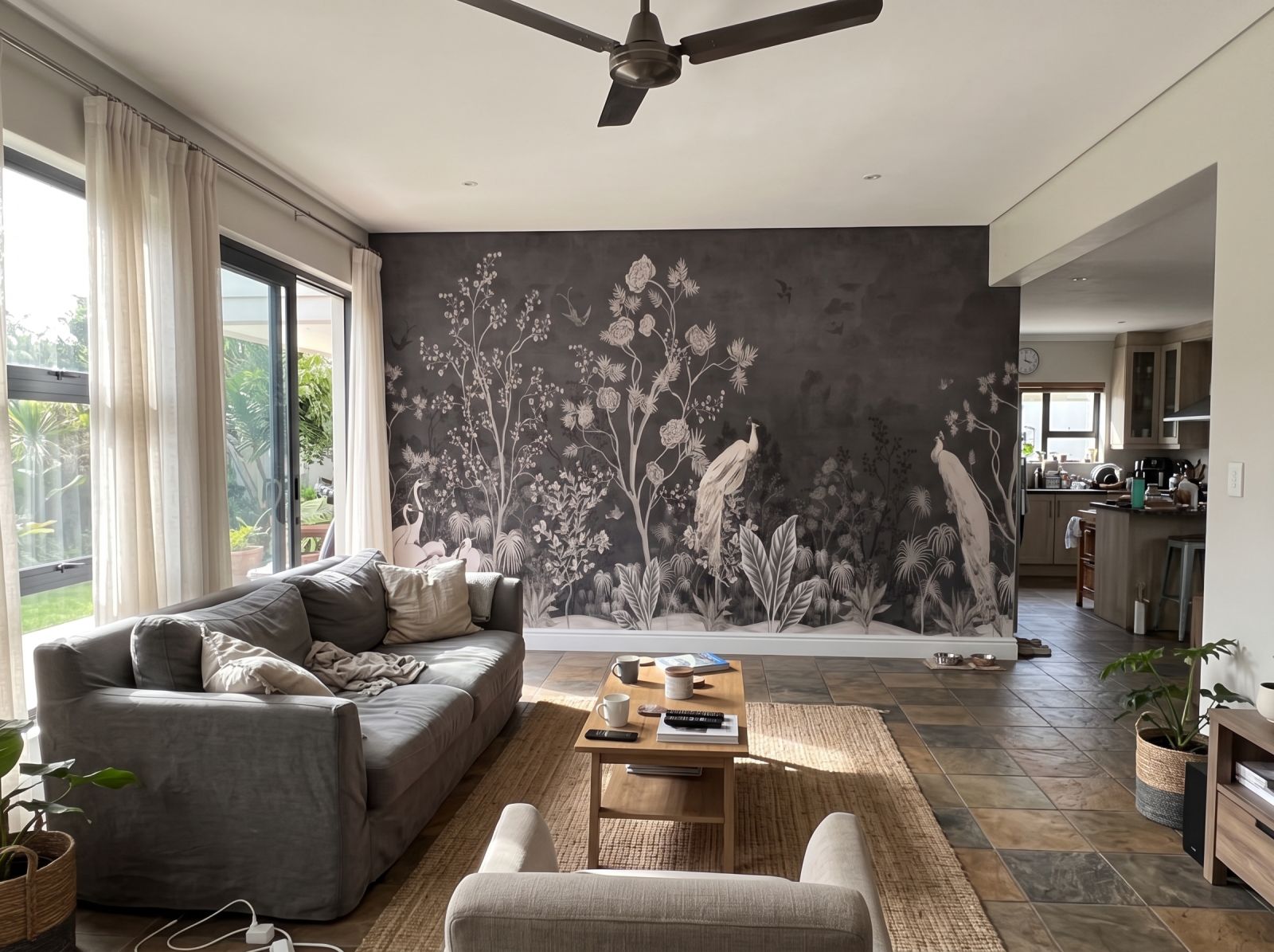 Mural Midnight Oriental 3 Wallpaper and Wall Murals South Africa Mural Midnight Oriental shown in a bedroom